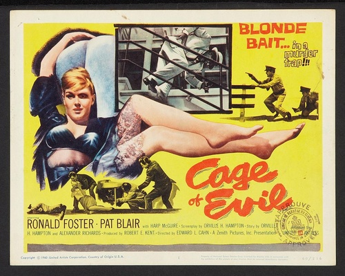 Cage of Evil (1960) Edward L. Cahn, Ron Foster, Patricia Blair, Harp McGuire, Crime, Drama