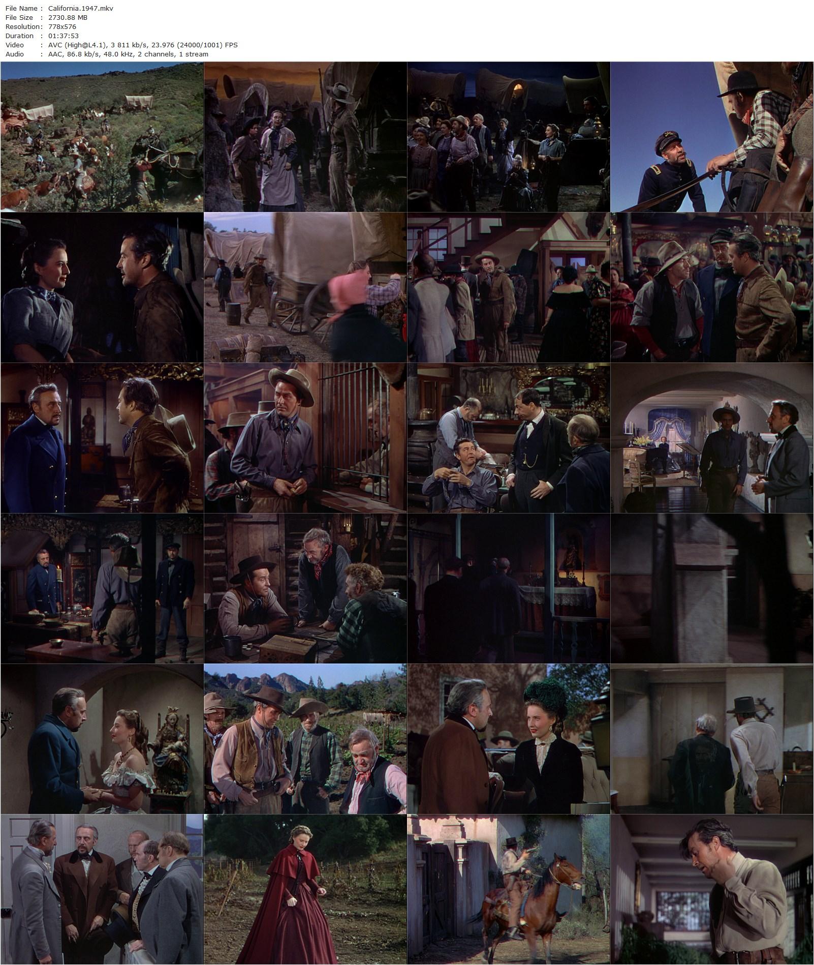 California (1947) John Farrow, Barbara Stanwyck, Ray Milland, Barry Fitzgerald-poster