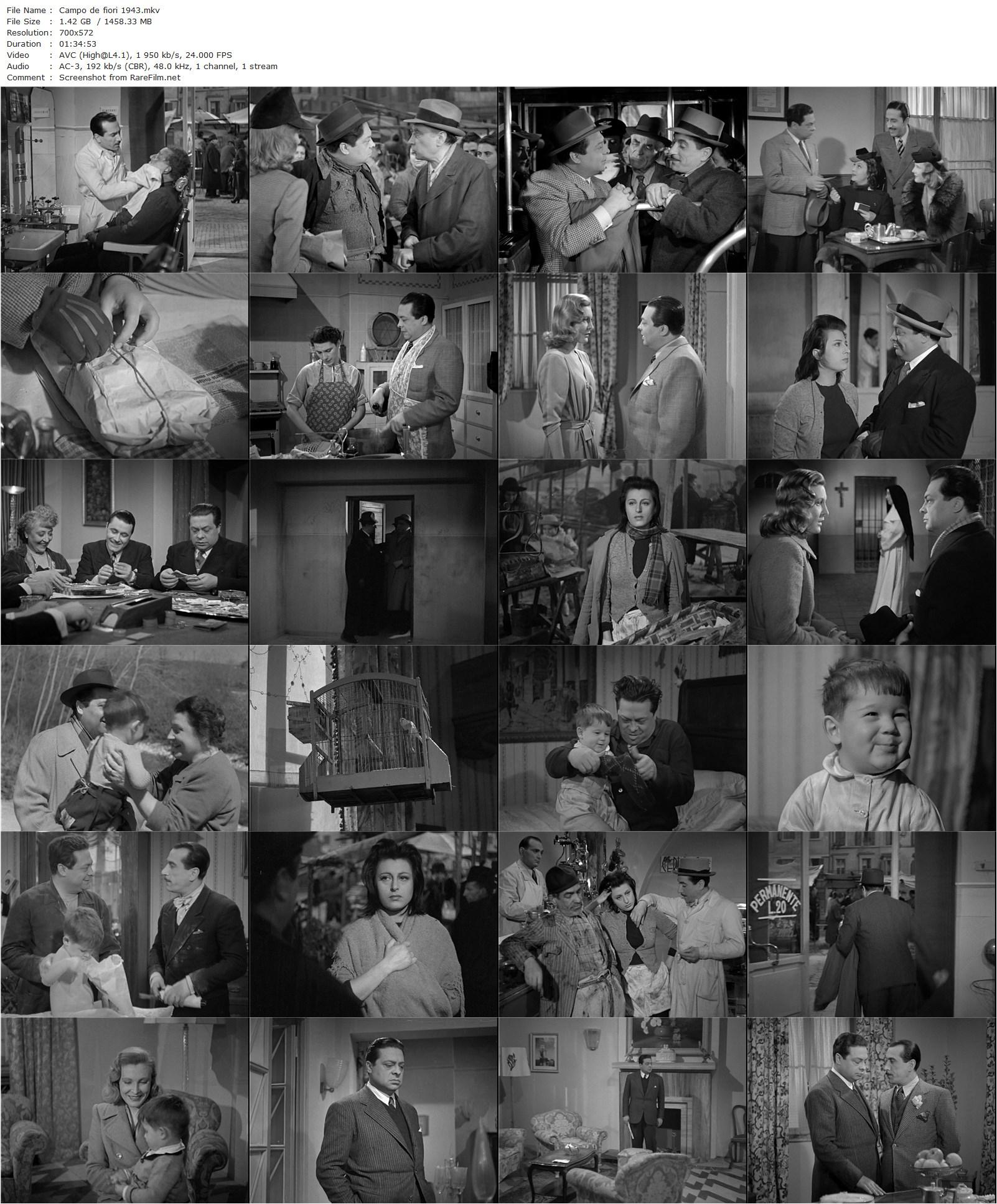 The Peddler and the Lady / Campo de’ fiori (1943) Mario Bonnard, Caterina Boratto, Cristiano Cristiani, Peppino De Filippo-poster