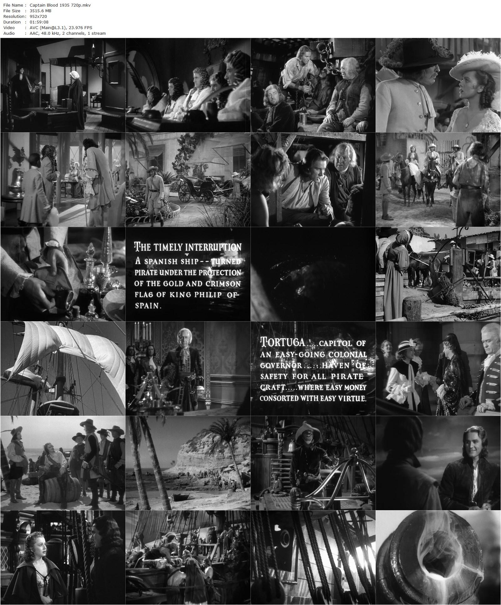 Captain Blood (1935) Michael Curtiz, Errol Flynn, Olivia de Havilland, Lionel Atwill-poster