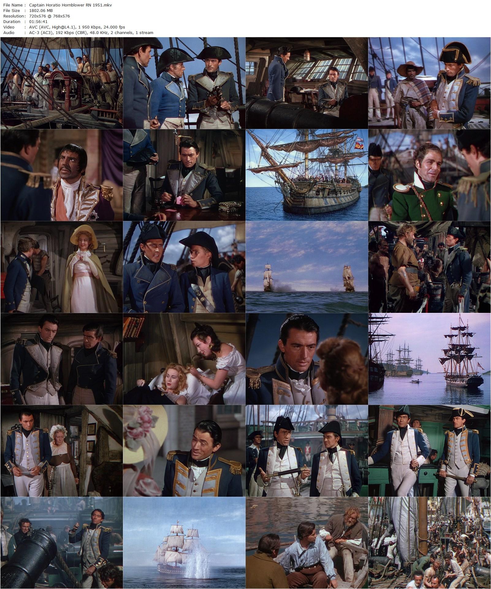 Captain Horatio Hornblower R.N. (1951) Raoul Walsh, Gregory Peck, Virginia Mayo, Robert Beatty-poster