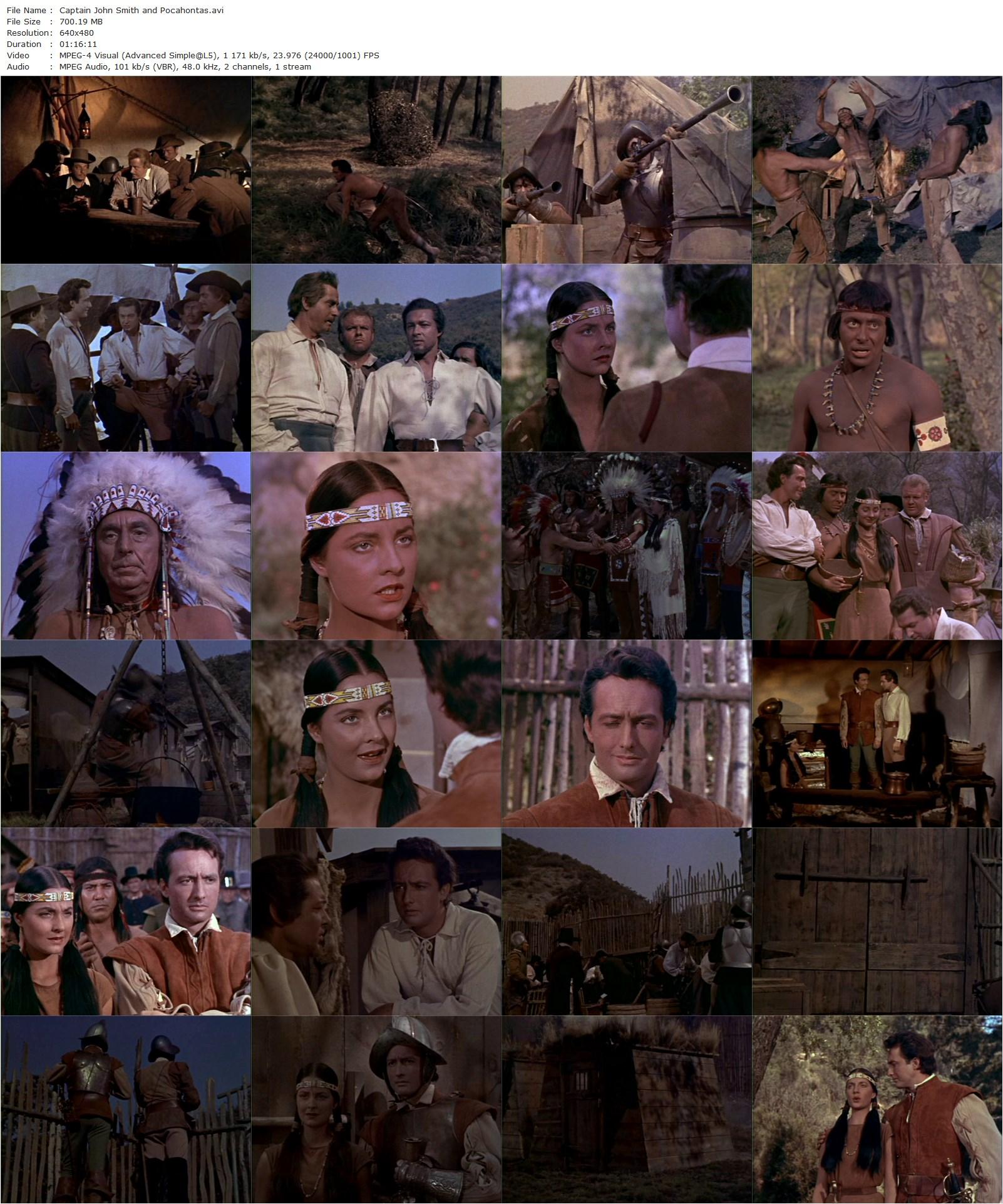 Captain John Smith and Pocahontas (1953)-poster