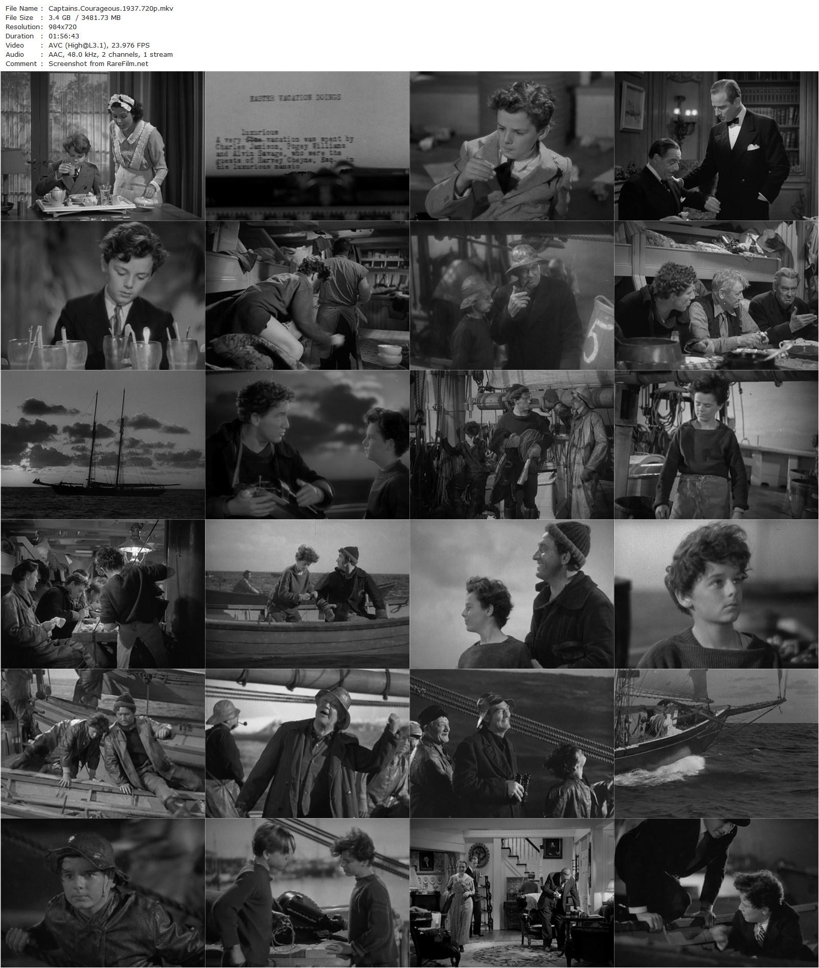 Captains Courageous (1937) Victor Fleming, Spencer Tracy, Freddie Bartholomew, Lionel Barrymore-poster