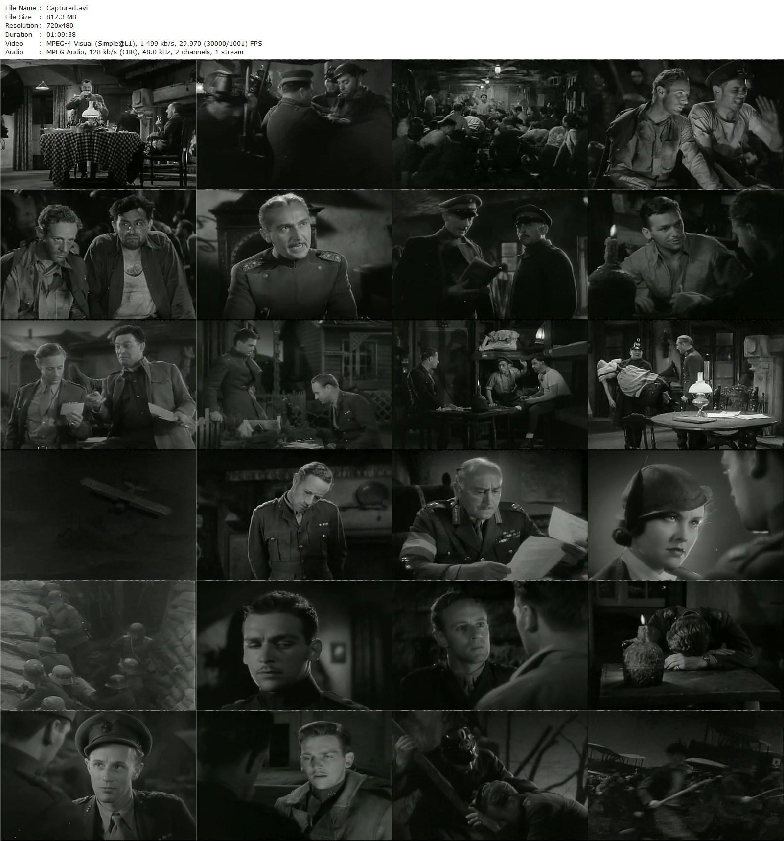 Captured! (1933) Roy Del Ruth, Leslie Howard, Douglas Fairbanks Jr., Paul Lukas-poster