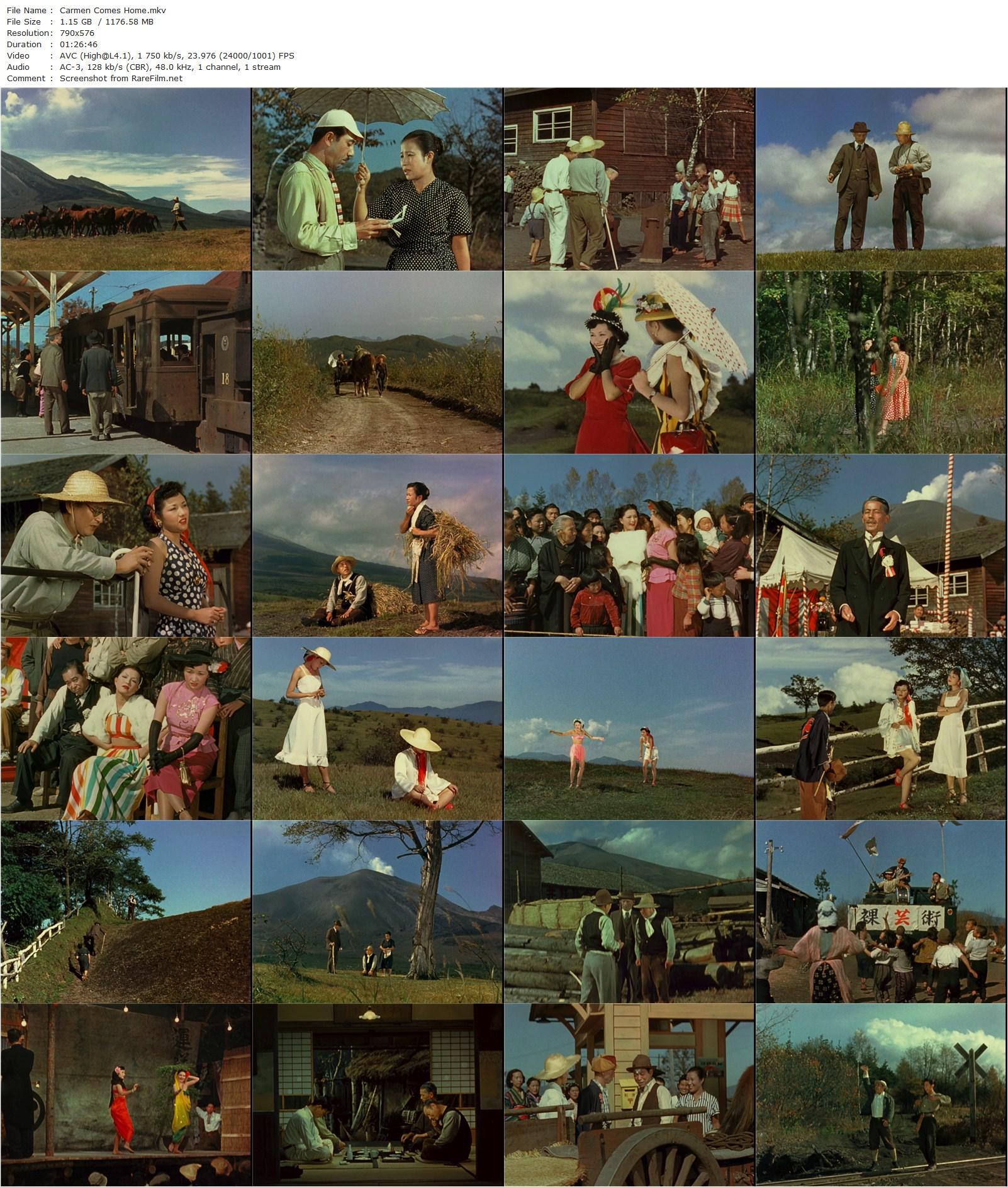 Carmen Comes Home (1951) Keisuke Kinoshita, Hideko Takamine-poster