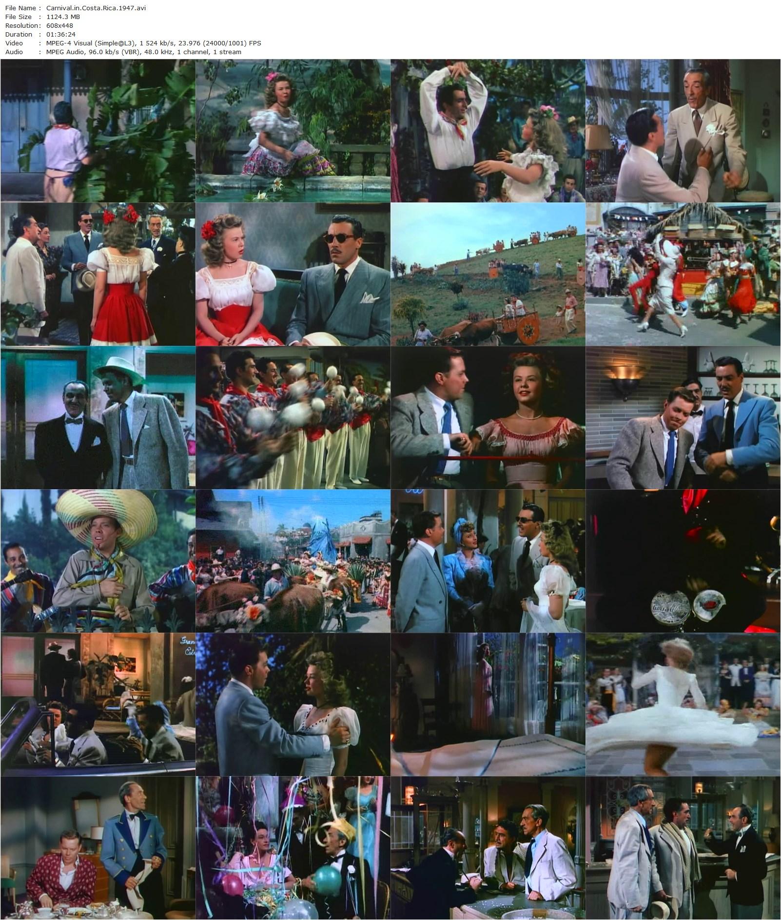 Carnival in Costa Rica (1947) Gregory Ratoff, Dick Haymes, Vera-Ellen, Cesar Romero-poster