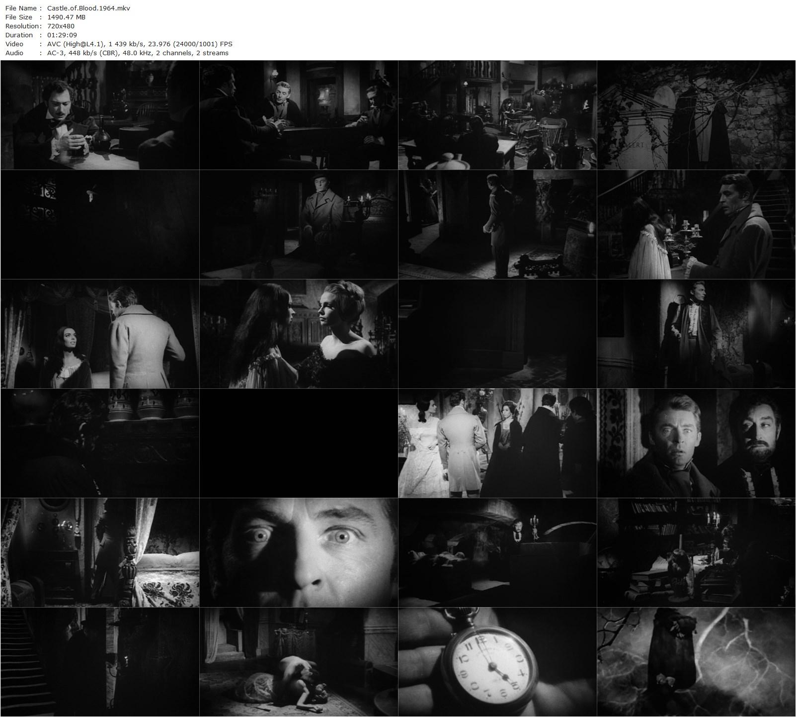 Castle of Blood AKA Danza macabra (1964) Antonio Margheriti, Sergio Corbucci, Barbara Steele, Georges Rivière, Margrete Robsahm-poster