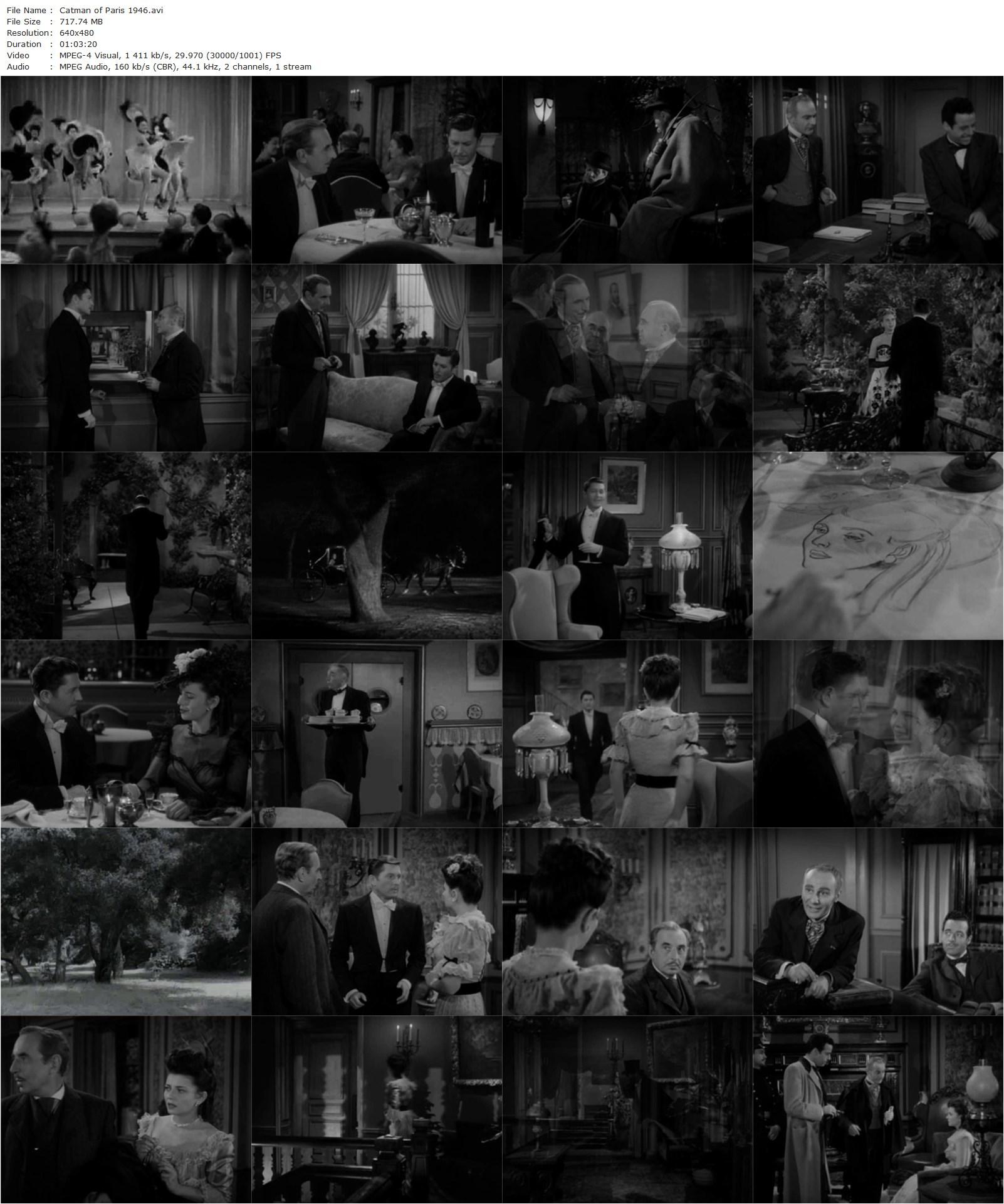 The Catman of Paris (1946) Lesley Selander, Carl Esmond, Lenore Aubert, Adele Mara-poster