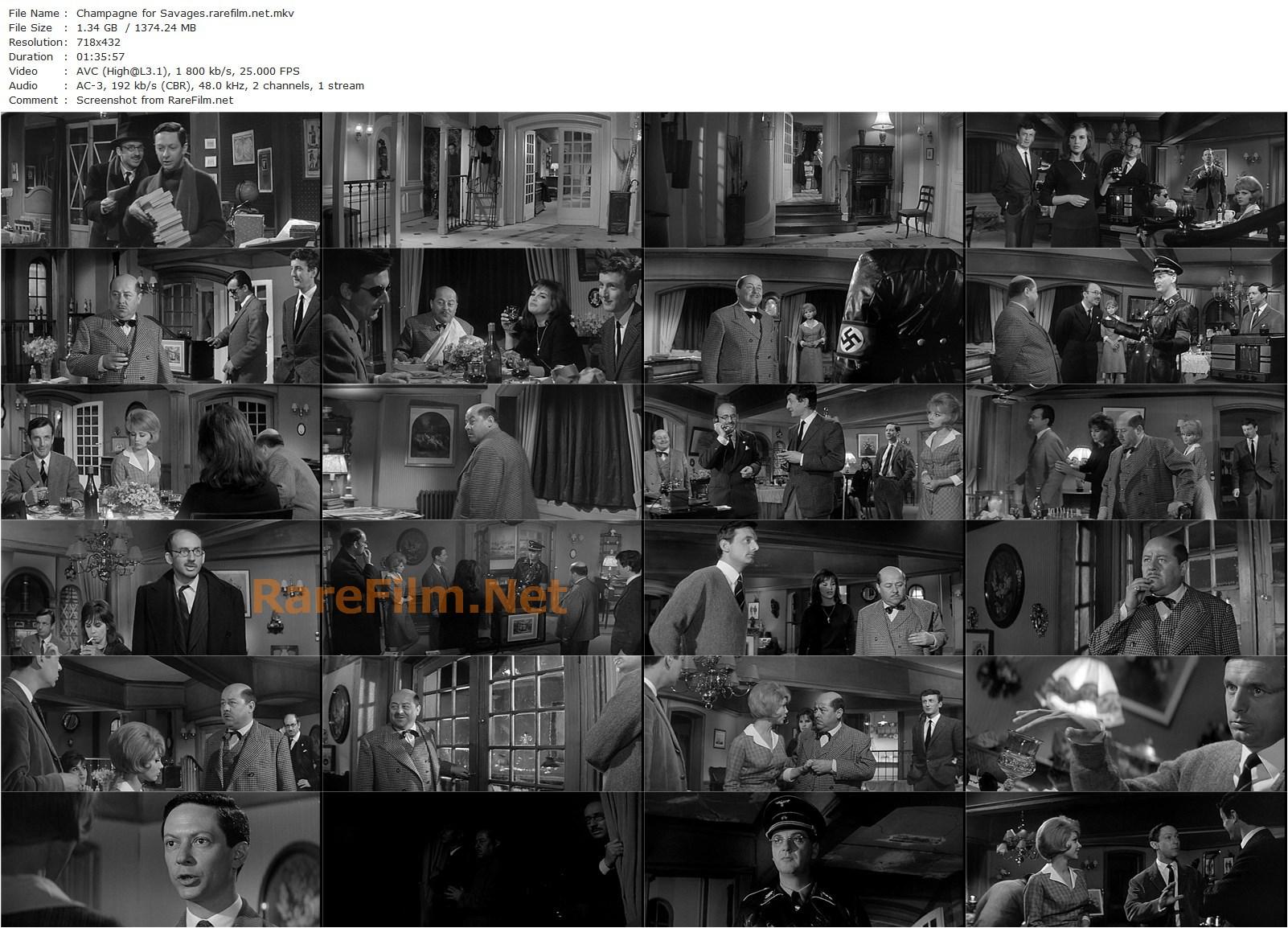 Champagne for Savages / Le repas des fauves (1964) Christian-Jaque, Francis Blanche, Boy Gobert, Antonella Lualdi-poster