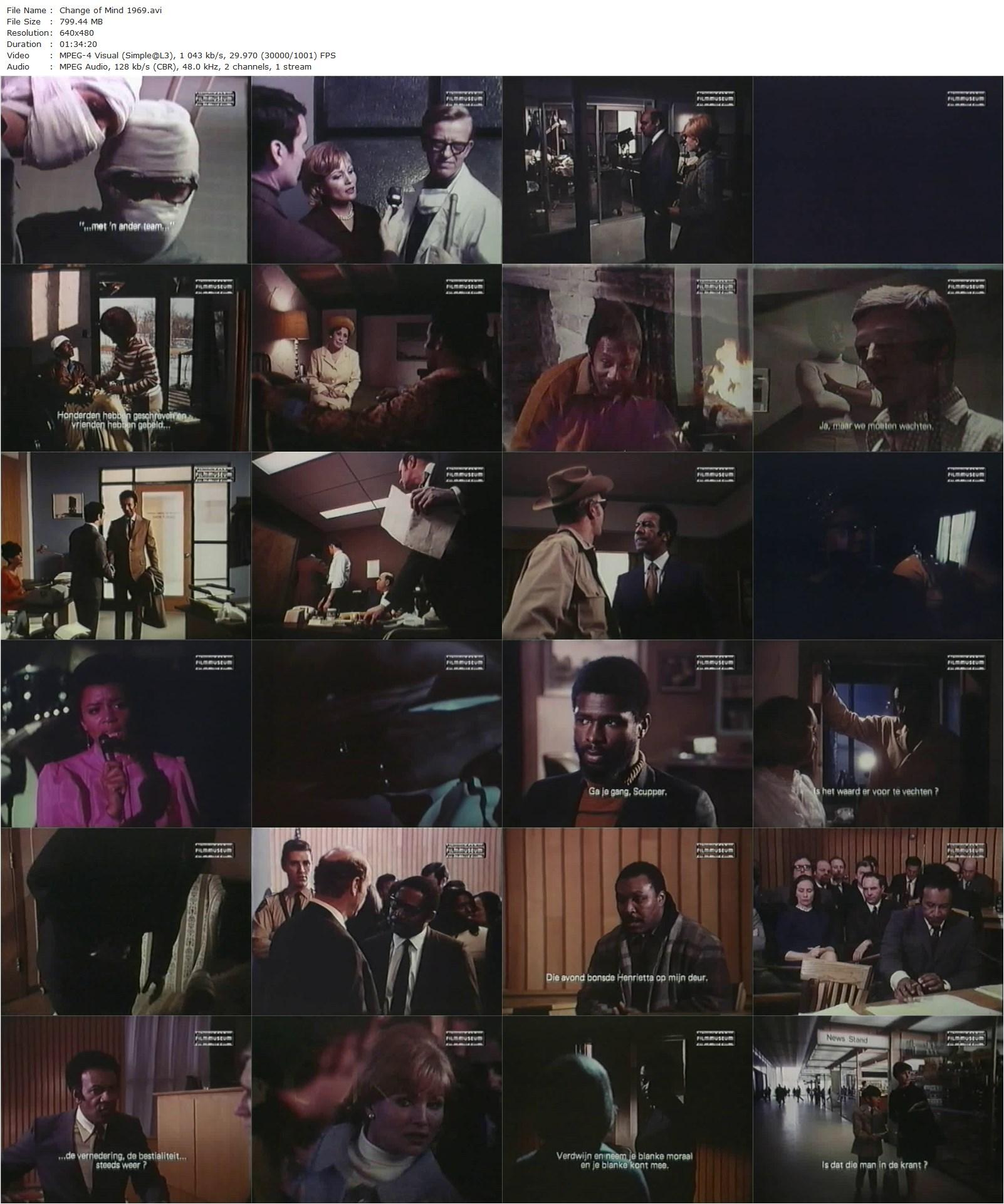 Change of Mind (1969) Robert Stevens, Raymond St. Jacques, Susan Oliver, Janet MacLachlan-poster