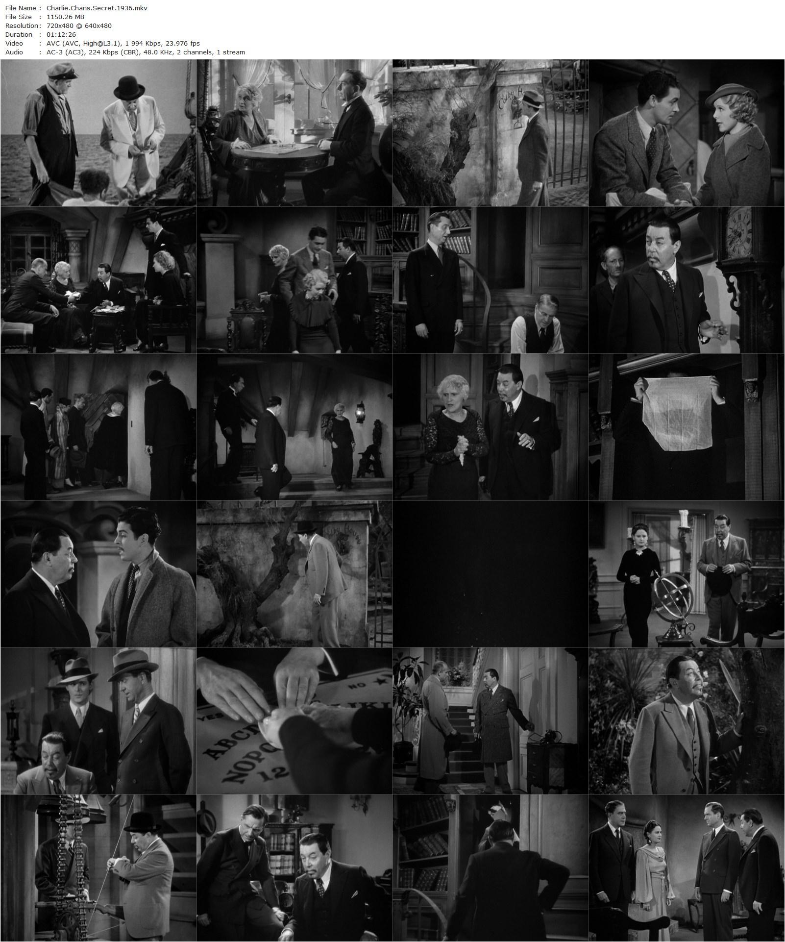 Charlie Chan’s Secret (1936) Gordon Wiles, Warner Oland, Rosina Lawrence, Charles Quigley-poster