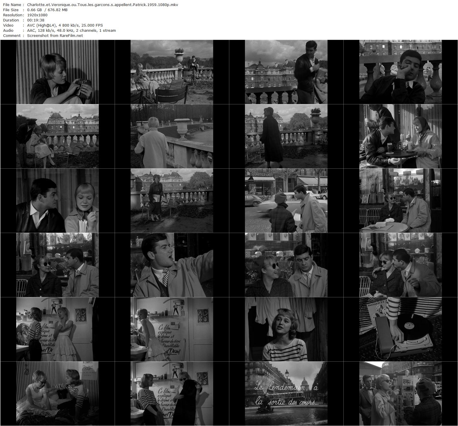 Charlotte et Véronique, ou Tous les garçons s’appellent Patrick (1959) Jean-Luc Godard, Nicole Berger, Anne Collette, Jean-Claude Brialy-poster