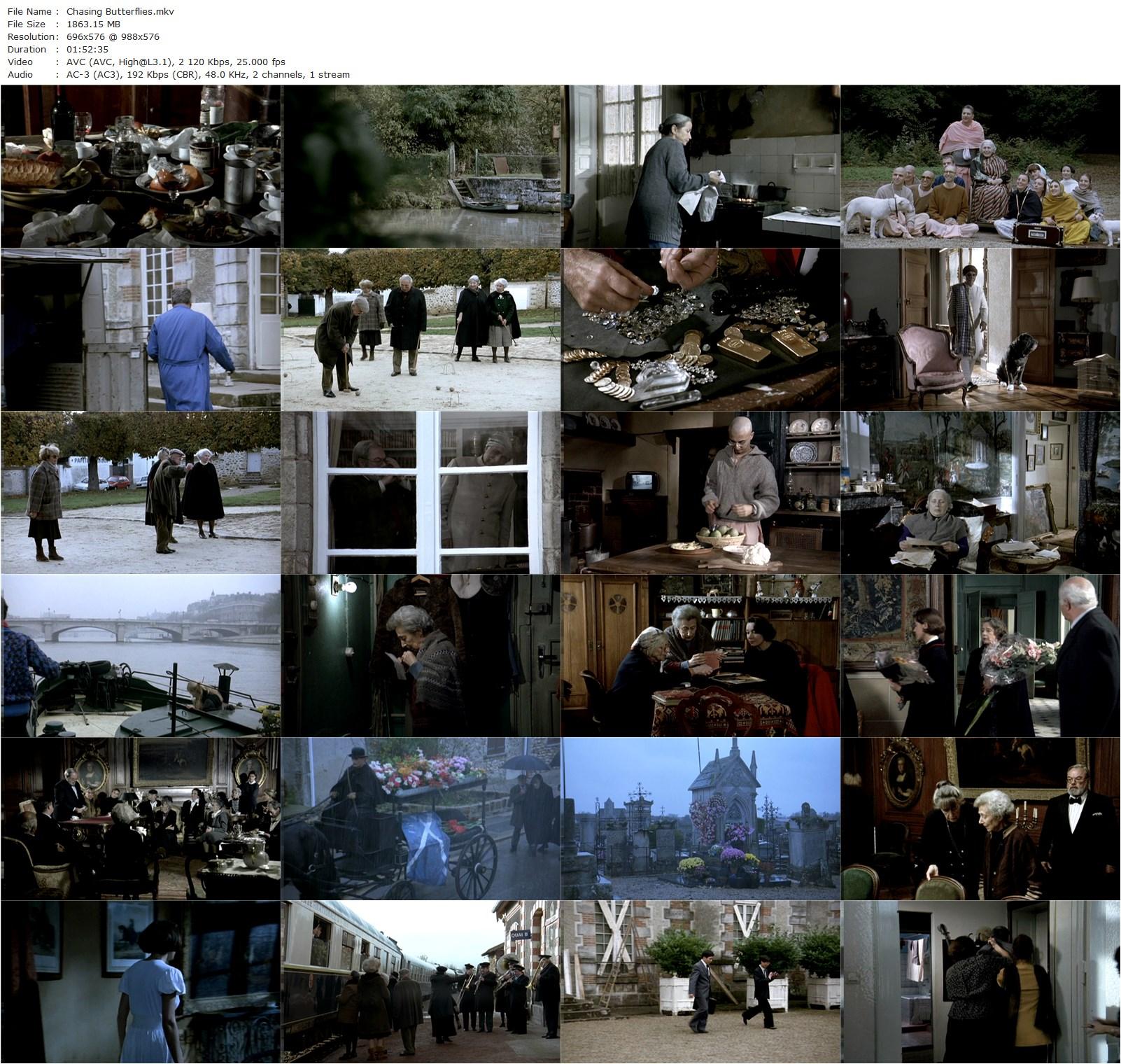 Chasing Butterflies (1992) Otar Iosseliani, Narda Blanchet, Pierette Pompom Bailhache, Aleksandr Cherkasov-poster