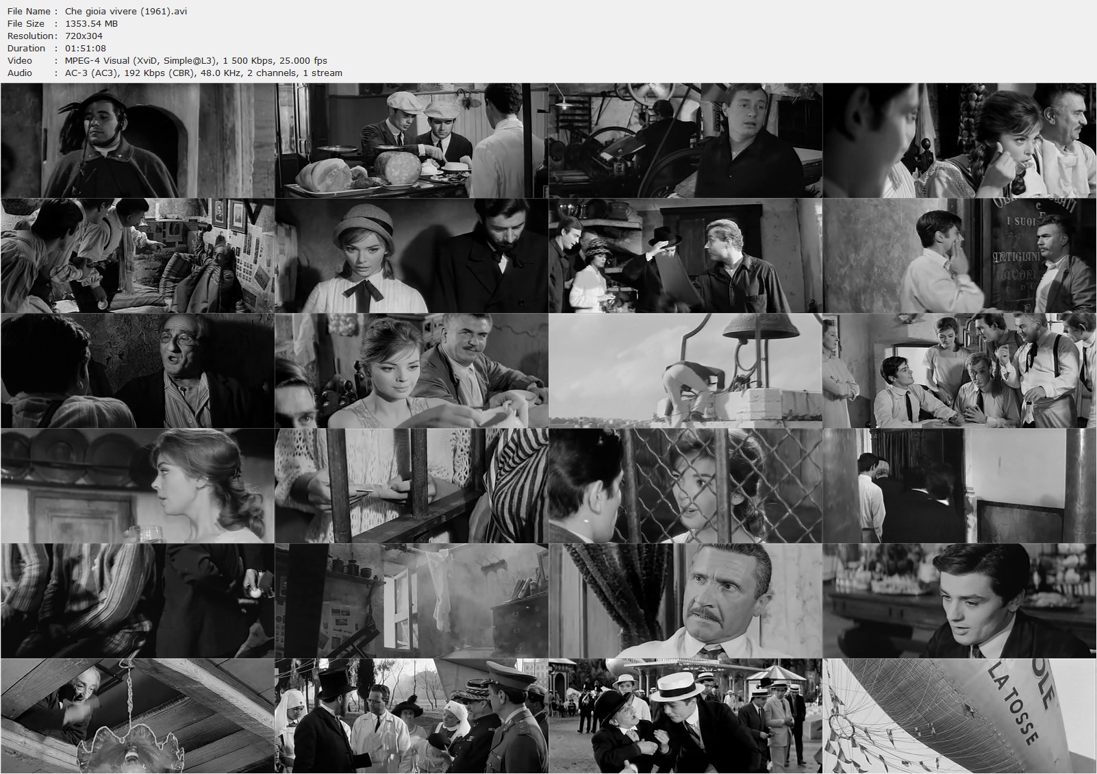 The Joy of Living / Che gioia vivere (1961) René Clément, Alain Delon, Barbara Lass, Gino Cervi-poster