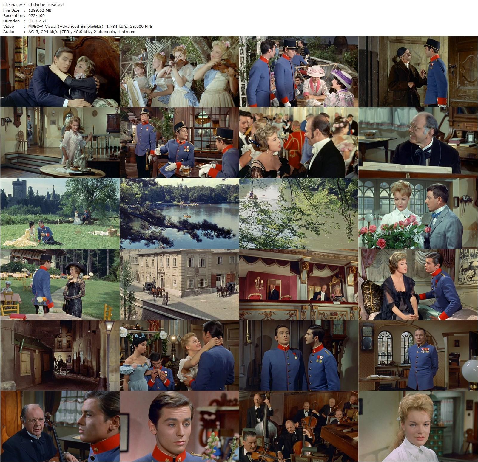 Christine (1958) Pierre Gaspard-Huit, Romy Schneider, Alain Delon, Jean-Claude Brialy-poster