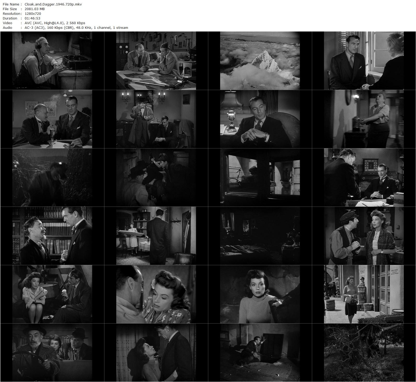 Cloak and Dagger (1946) Fritz Lang, Gary Cooper, Robert Alda, Lilli Palmer-poster