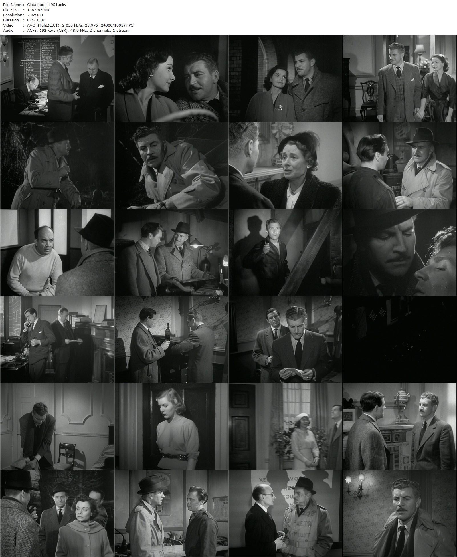 Cloudburst (1951) Francis Searle, Robert Preston, Elizabeth Sellars, Colin Tapley-poster