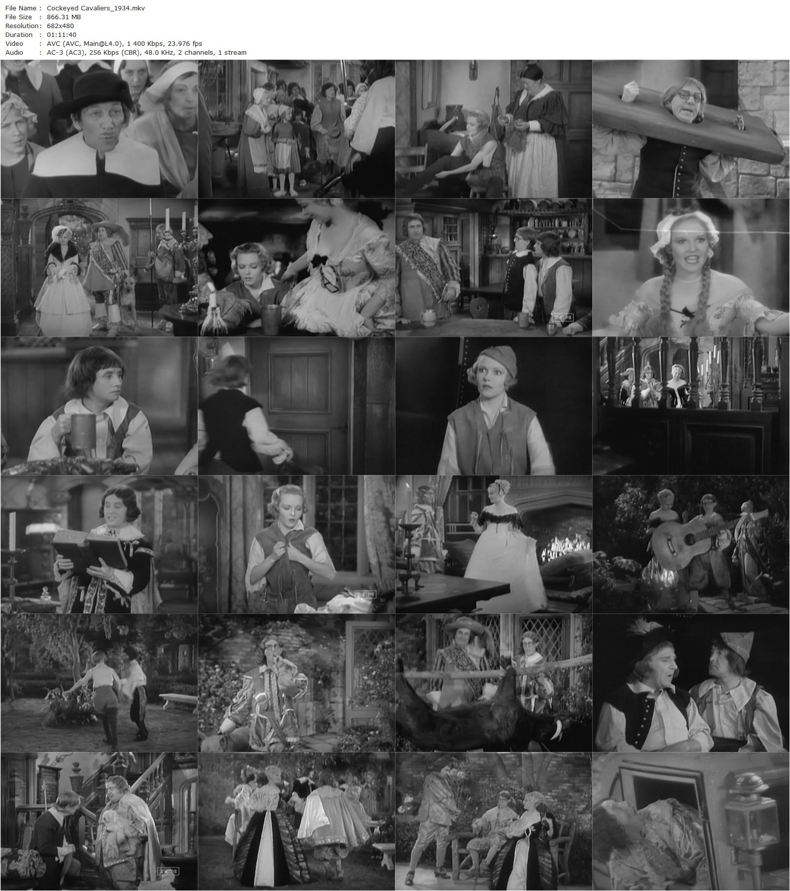 Cockeyed Cavaliers (1934) Mark Sandrich, Bert Wheeler, Robert Woolsey, Thelma Todd-poster