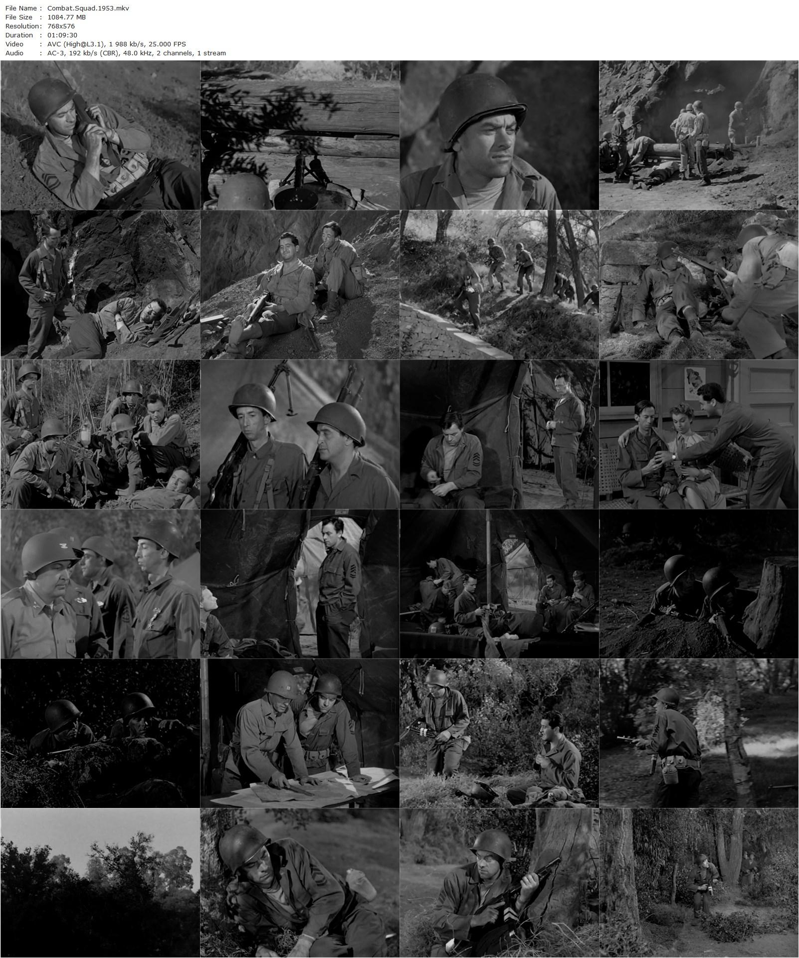 Combat Squad (1953) Cy Roth, John Ireland, Lon McCallister, Hal March-poster