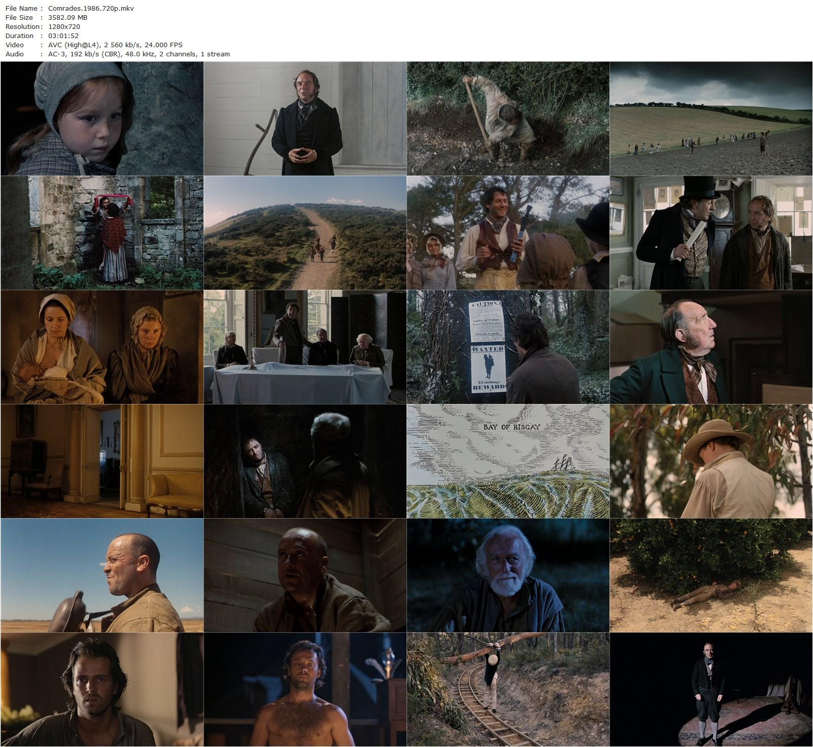 Comrades (1986) Bill Douglas, Keith Allen, Dave Atkins, Stephen Bateman-poster