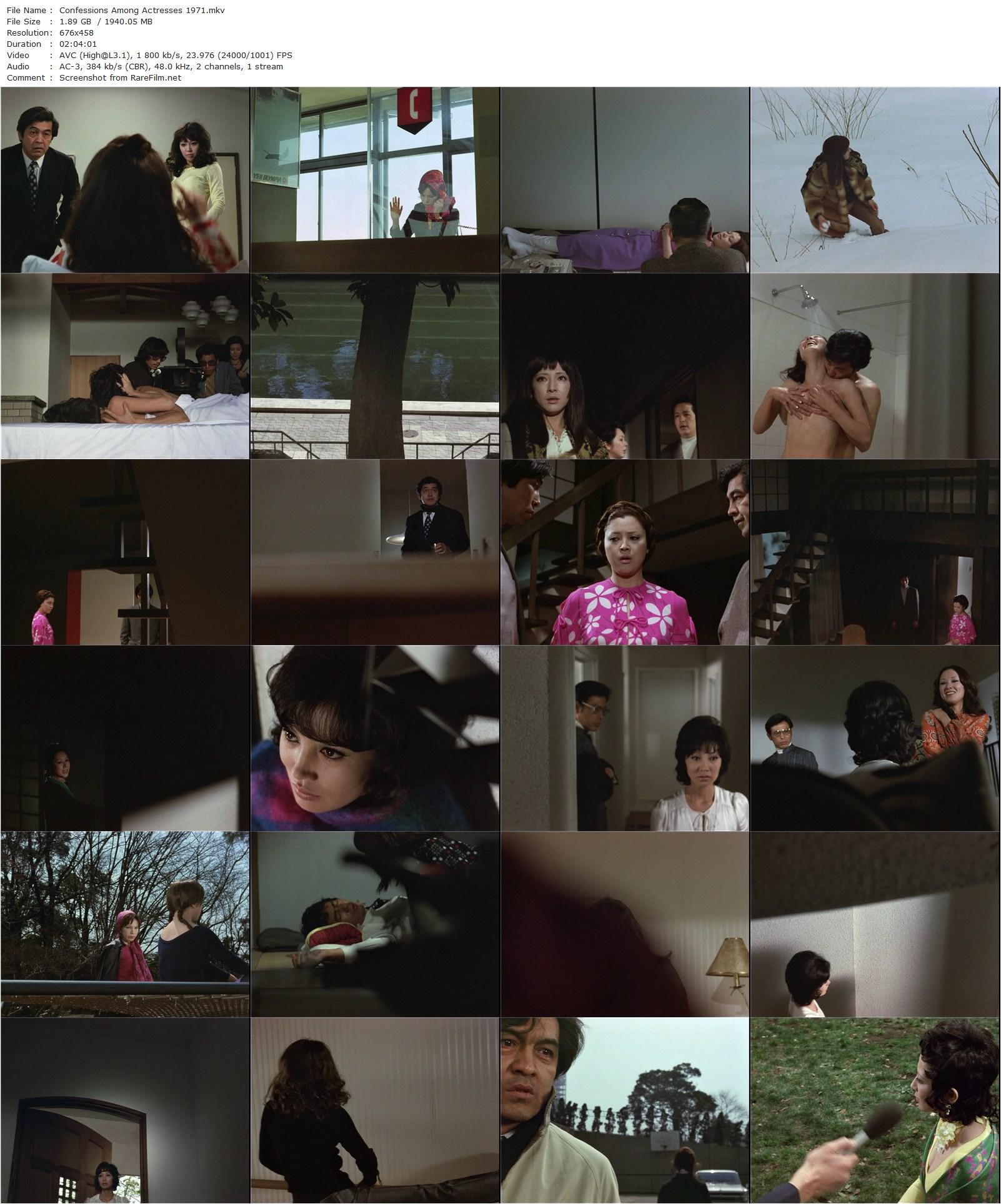 Confessions Among Actresses / Kokuhakuteki joyûron (1971) Yoshishige Yoshida, Mariko Okada, Ruriko Asaoka, Ineko Arima-poster