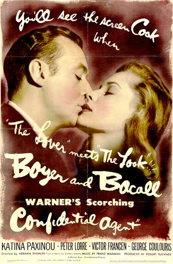 Confidential Agent (1945) Herman Shumlin, Charles Boyer, Lauren Bacall, Victor Francen