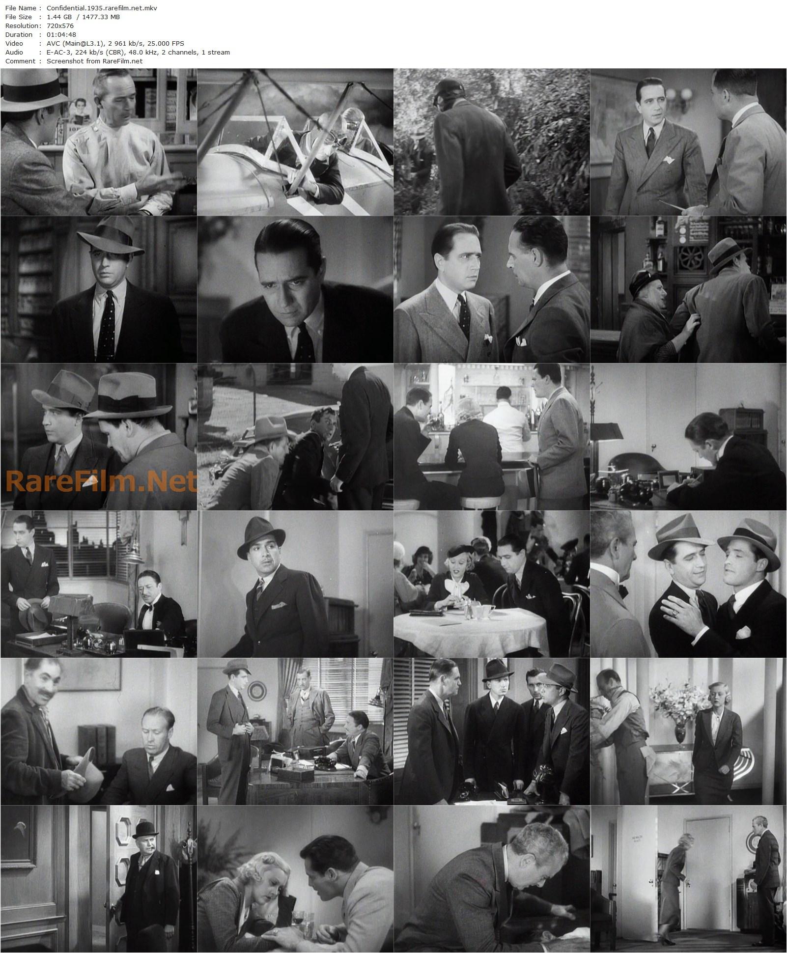 Confidential (1935) Edward L. Cahn, Donald Cook, Evalyn Knapp, Warren Hymer-poster