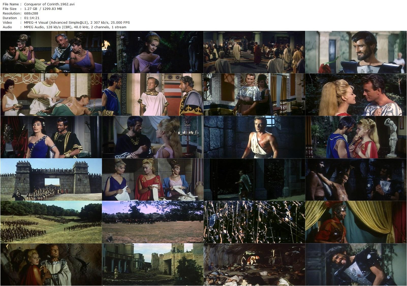 Conqueror of Corinth AKA Il conquistatore di Corinto (1961) Mario Costa, Jacques Sernas, John Drew Barrymore, Geneviève Grad-poster