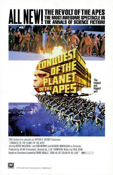Conquest of the Planet of the Apes (1972) J. Lee Thompson, Roddy McDowall, Don Murray, Ricardo Montalban