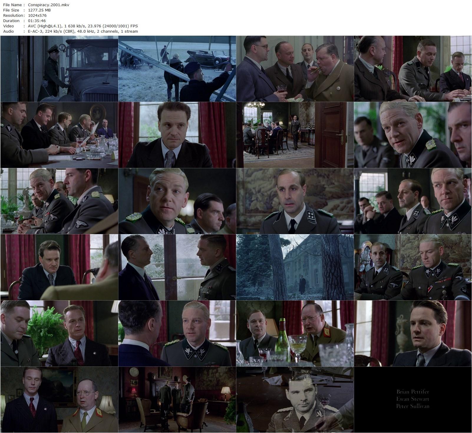 Conspiracy (2001) Frank Pierson, Kenneth Branagh, Clare Bullus, Stanley Tucci-poster