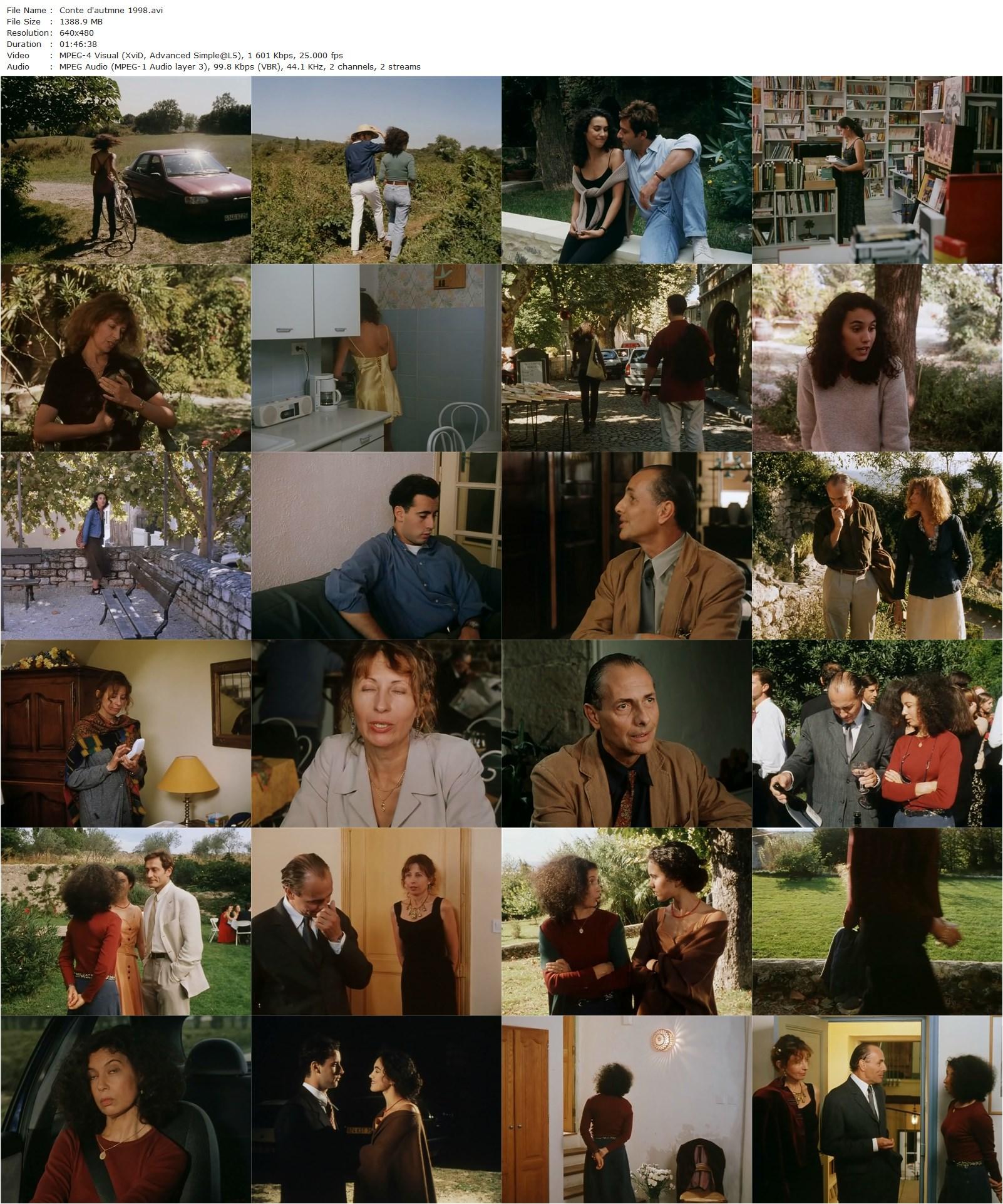 Autumn Tale (1998) Éric Rohmer, Marie Rivière, Béatrice Romand, Alain Libolt-poster