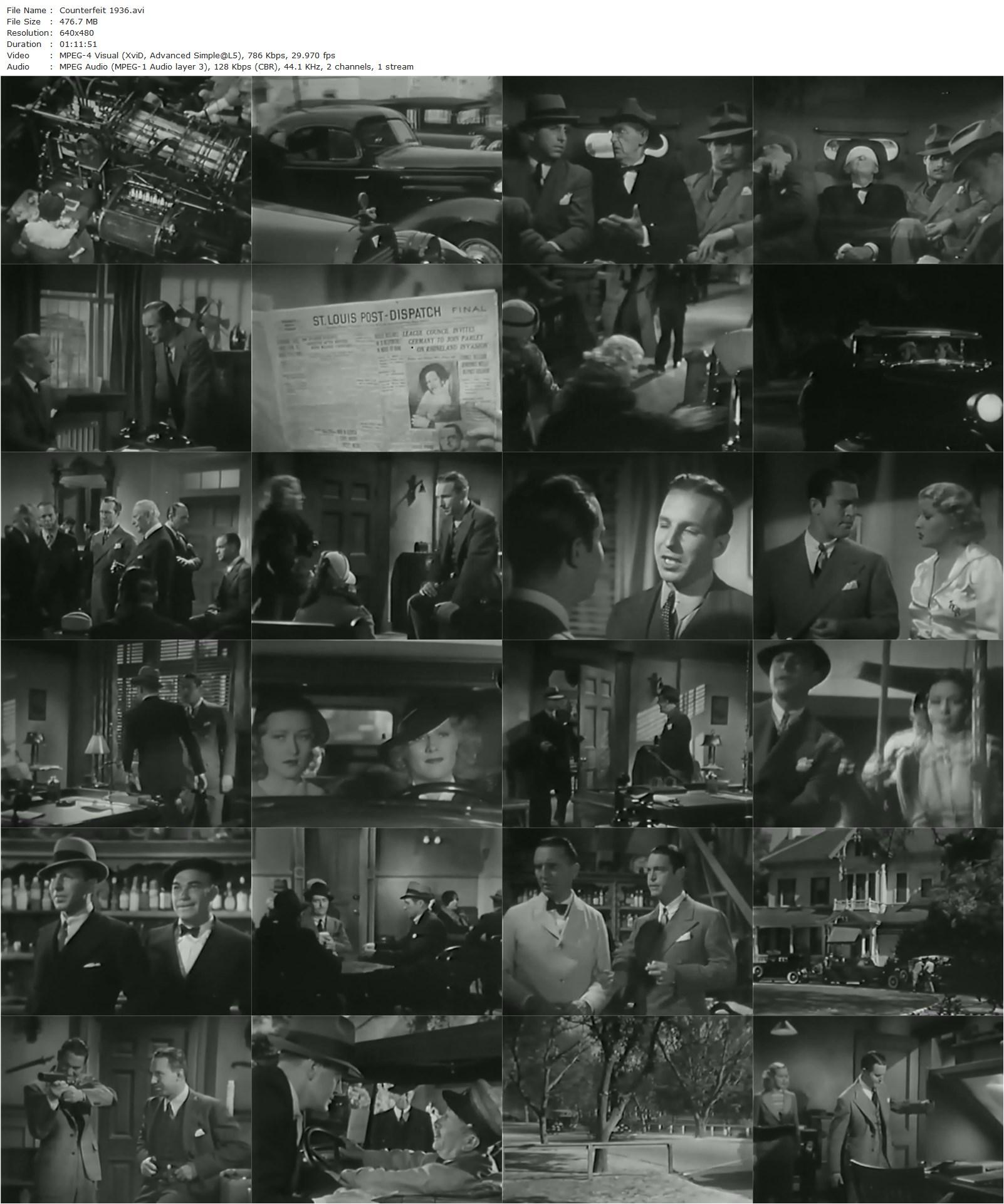 Counterfeit (1936) Erle C. Kenton, Chester Morris, Margot Grahame, Lloyd Nolan-poster