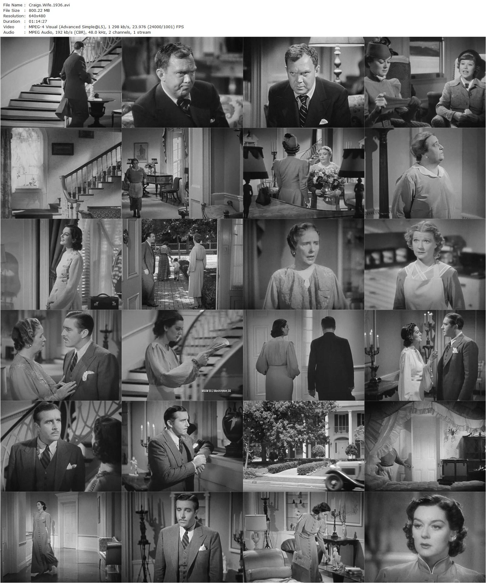 Craig’s Wife (1936) Dorothy Arzner, Rosalind Russell, John Boles, Billie Burke-poster