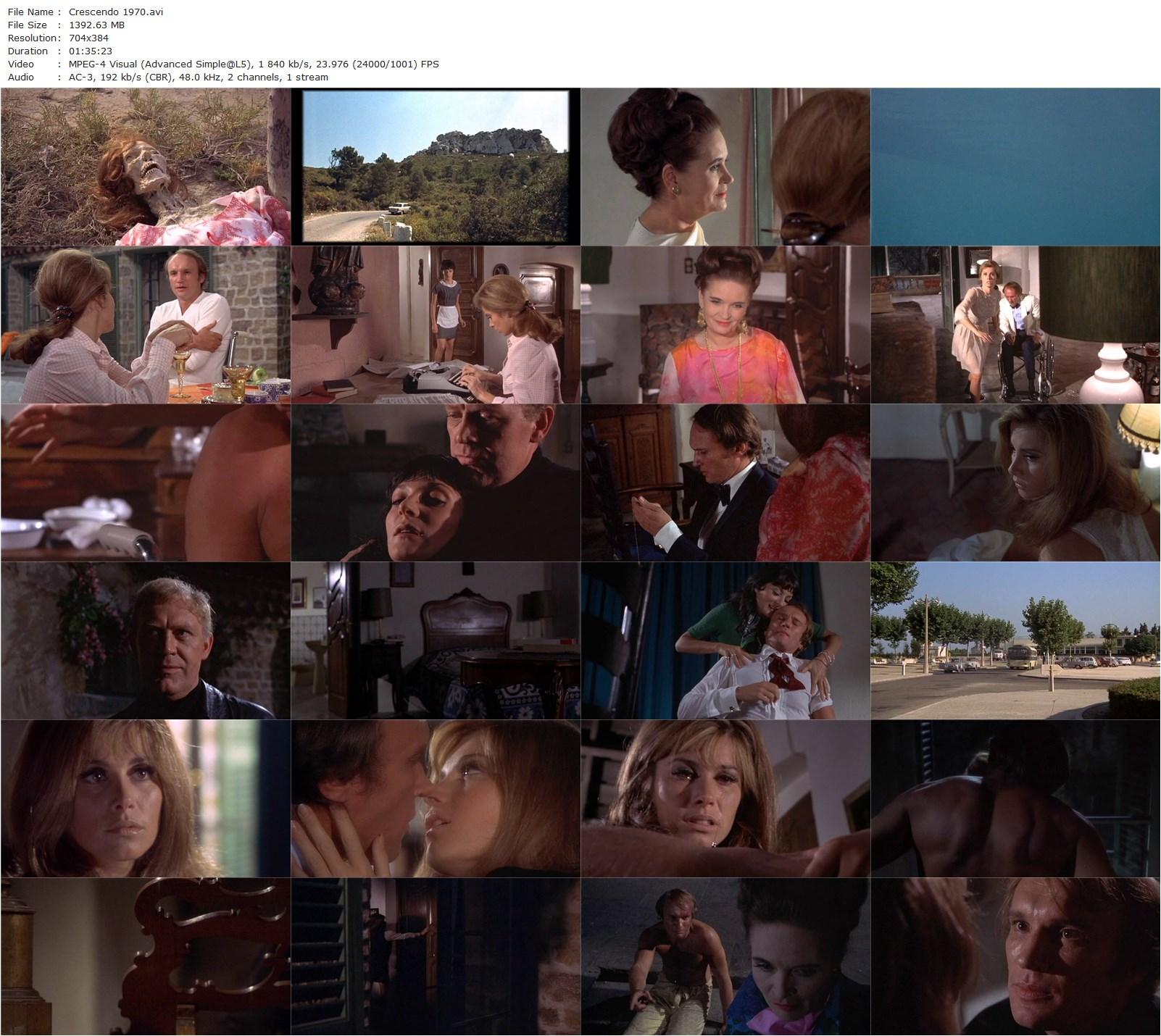 Crescendo (1970) Alan Gibson, Stefanie Powers, James Olson, Margaretta Scott-poster