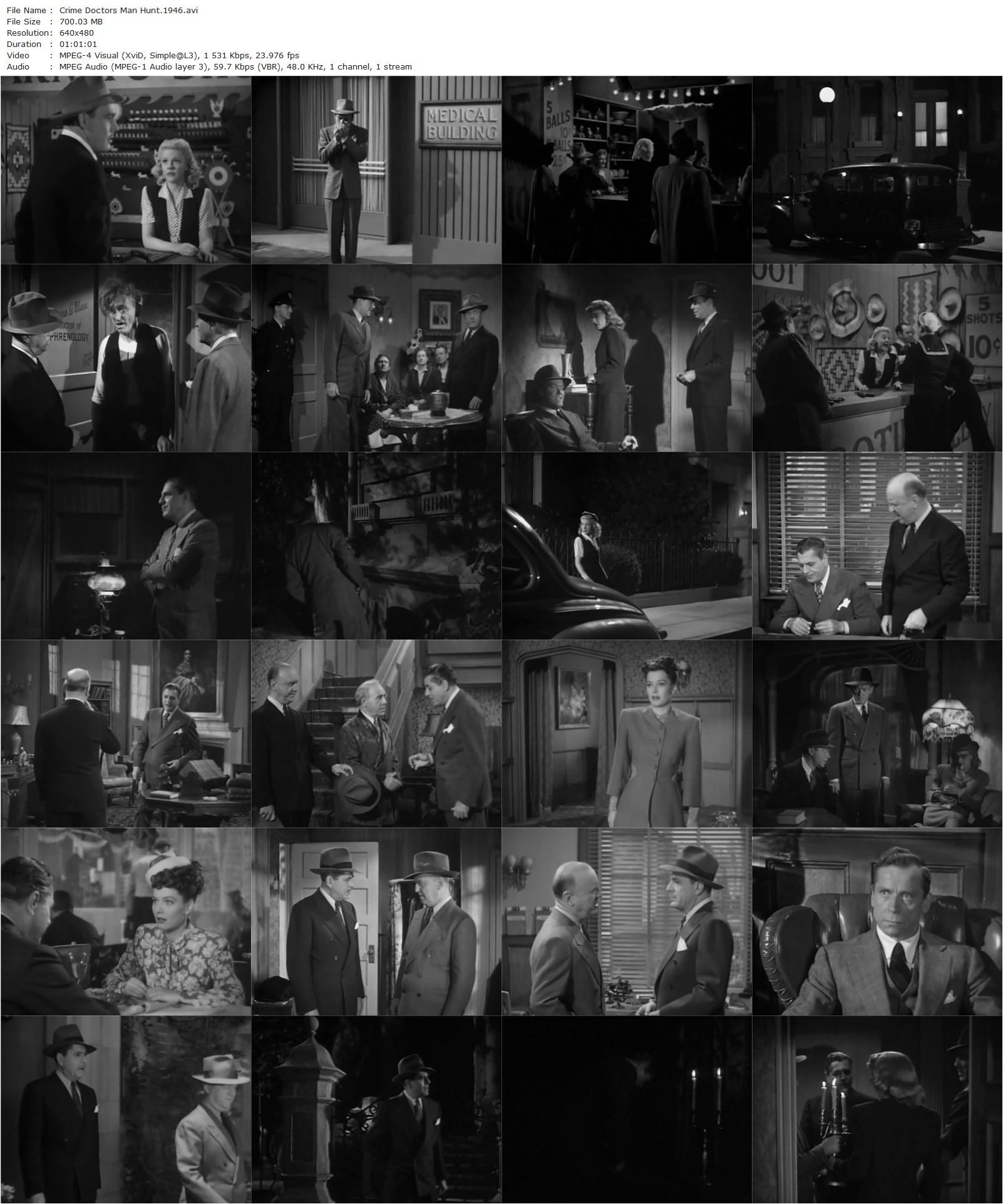 Crime Doctor’s Man Hunt (1946) William Castle, Warner Baxter, Ellen Drew, William Frawley-poster