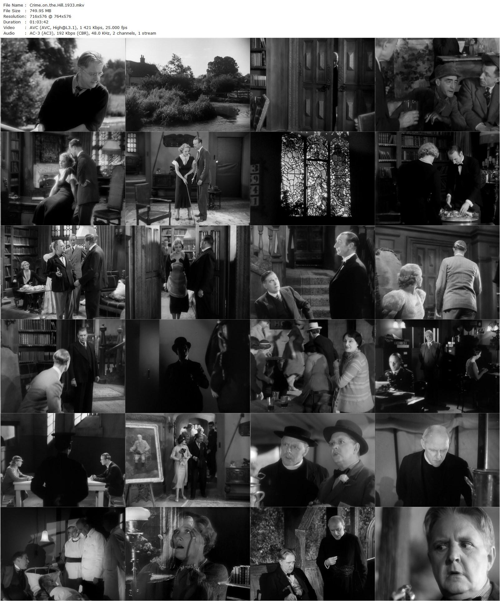 Crime on the Hill (1933) Bernard Vorhaus, Sally Blane, Nigel Playfair, Lewis Casson-poster