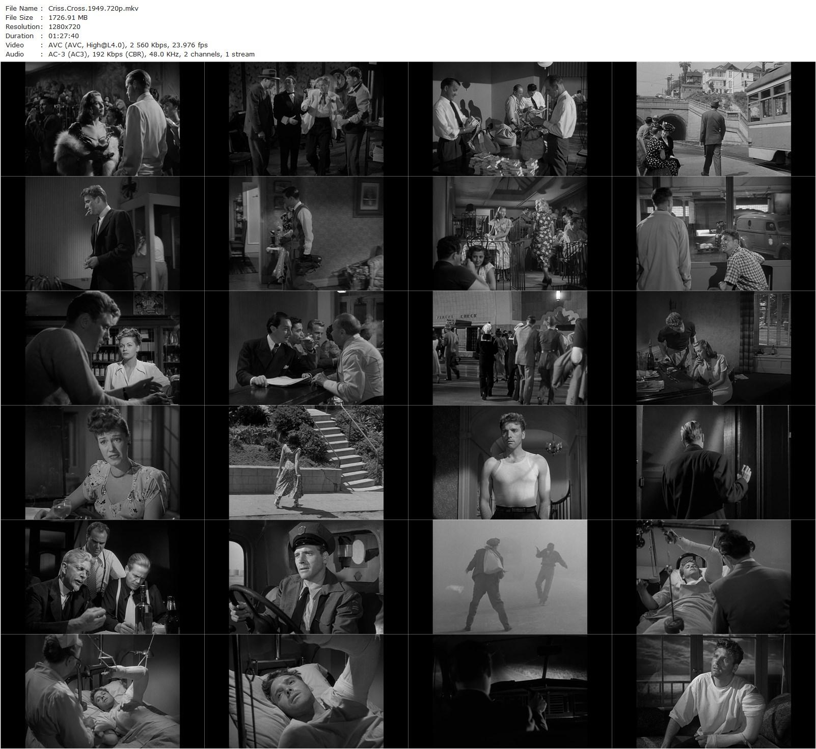 Criss Cross (1949) Robert Siodmak, Burt Lancaster, Yvonne De Carlo, Dan Duryea-poster