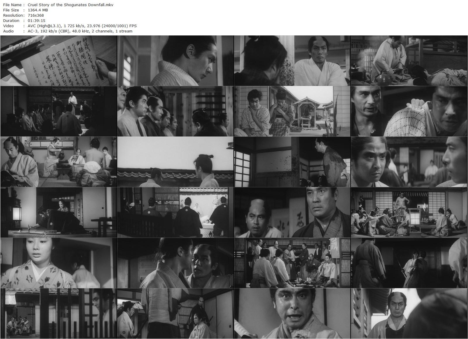 Cruel Story of the Shogunate’s Downfall AKA Bakumatsu zankoku monogatari (1964) Tai Katô, Sumiko Fuji, Chôichirô Kawarasaki, Isao Kimura-poster