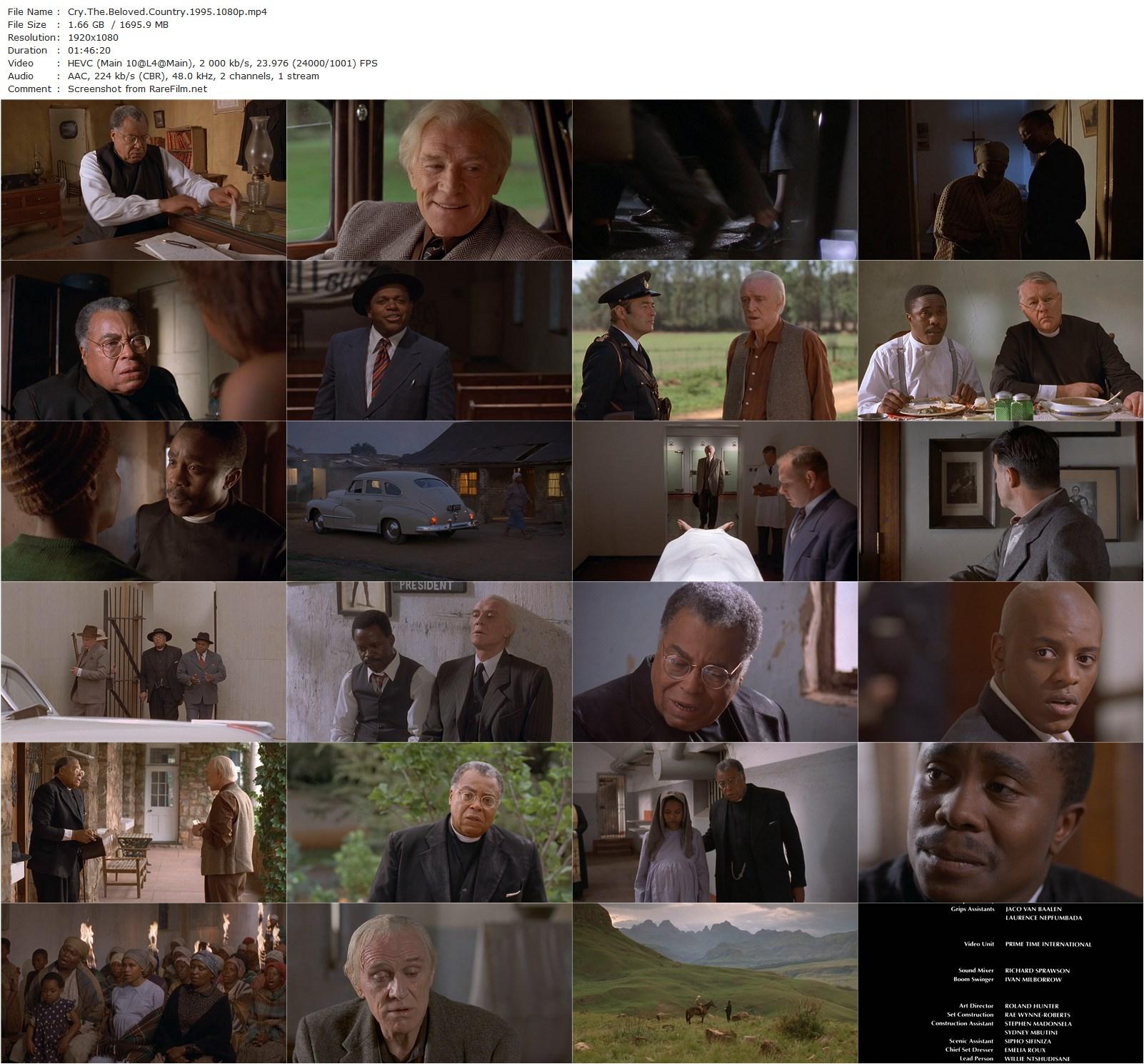 Cry, the Beloved Country (1995) Darrell Roodt, Richard Harris, James Earl Jones, Vusi Kunene-poster