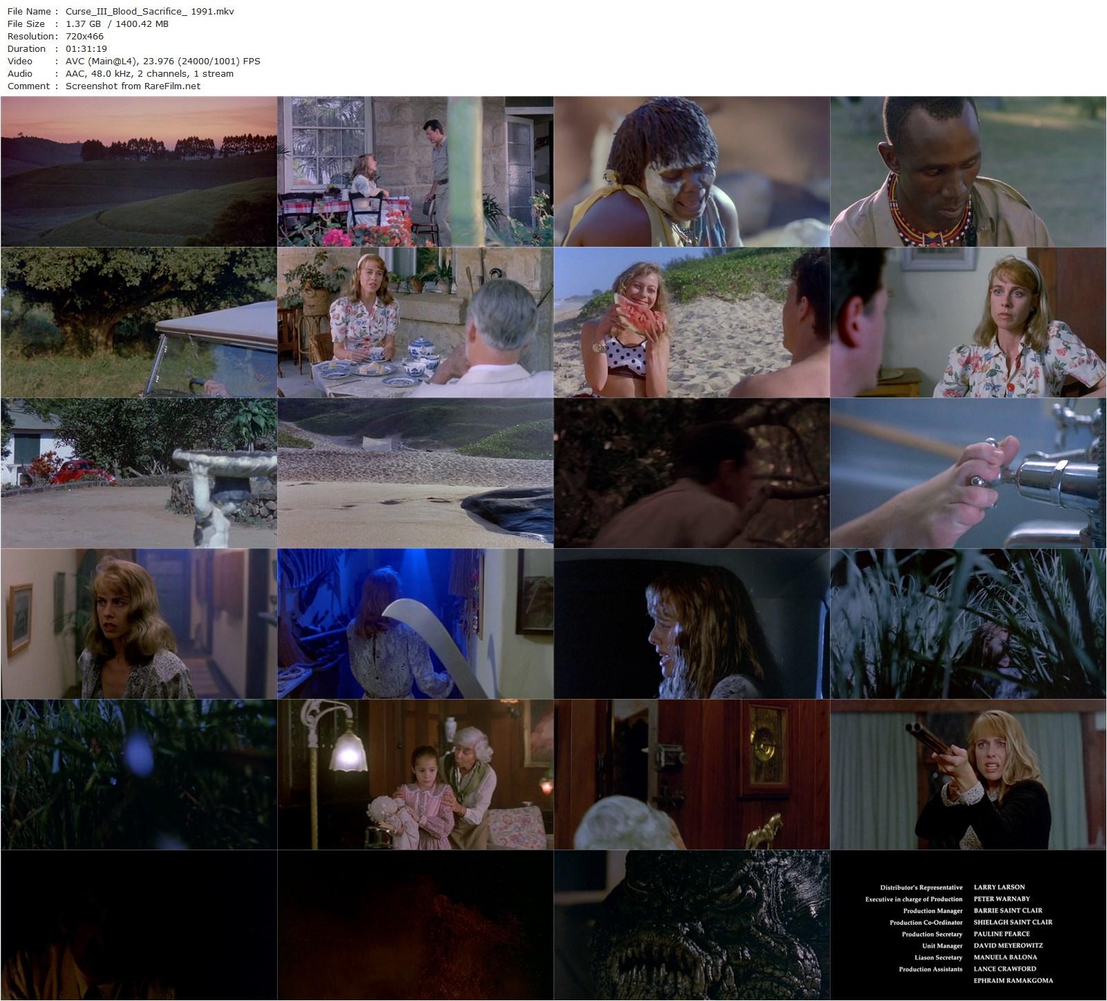 Curse III Blood Sacrifice (1991) Sean Barton, Christopher Lee, Jenilee Harrison, Henry Cele-poster