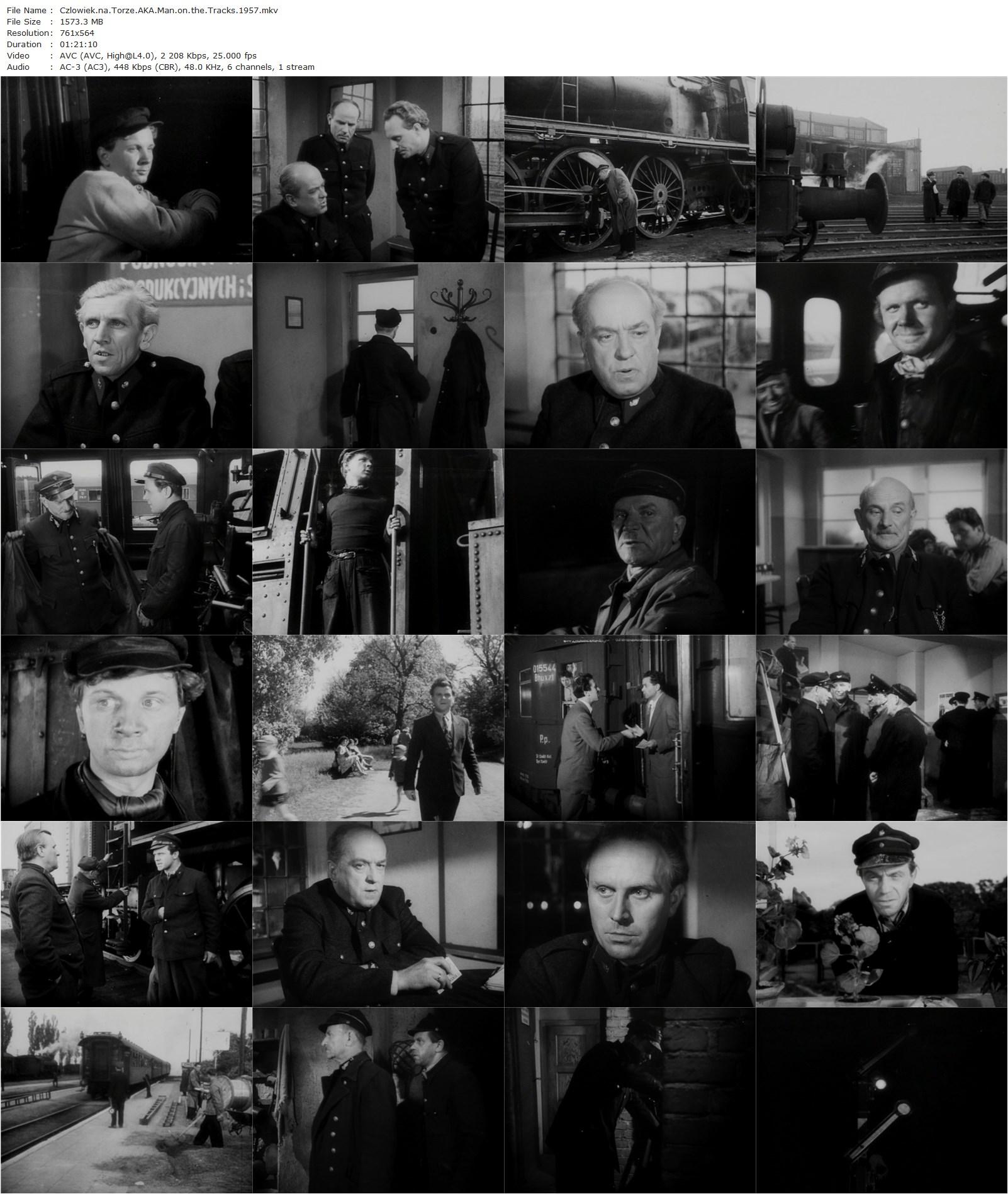 Man on the Tracks (1957) Andrzej Munk, Kazimierz Opalinski, Zygmunt Maciejewski, Zygmunt Zintel-poster