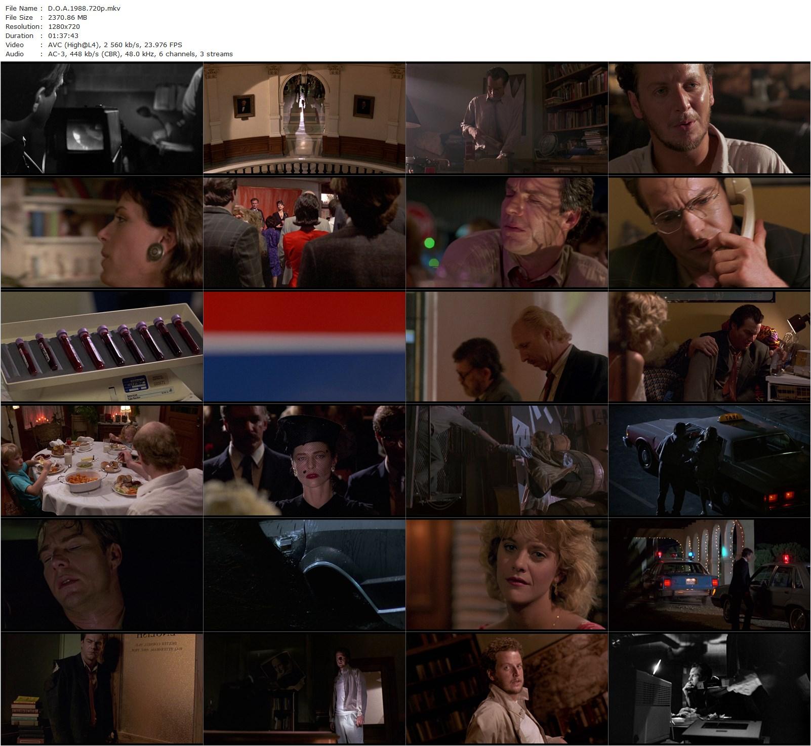 D.O.A. (1988) Annabel Jankel, Rocky Morton, Dennis Quaid, Meg Ryan, Charlotte Rampling-poster