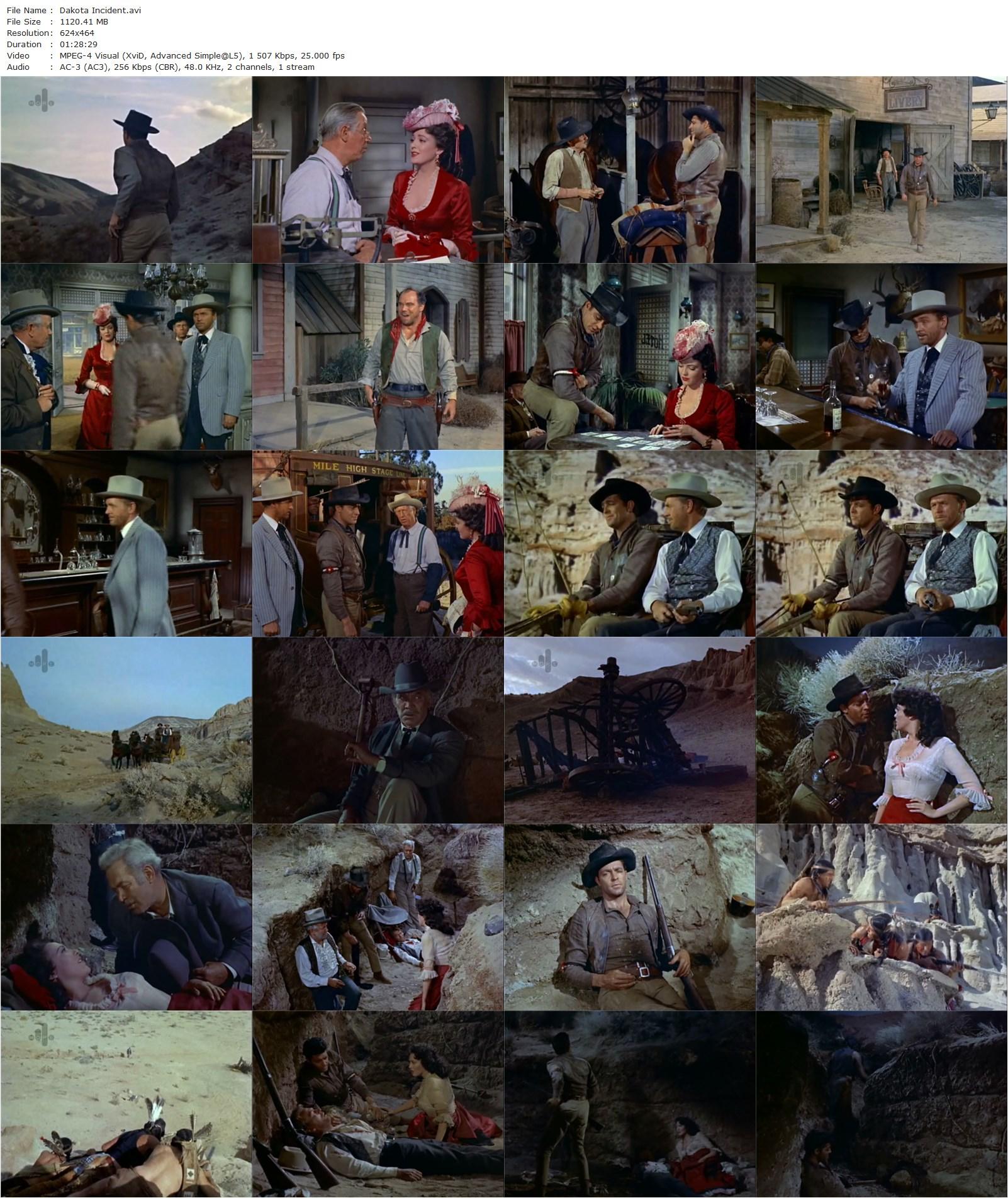 Dakota Incident (1956) Lewis R. Foster, Linda Darnell, Dale Robertson, John Lund-poster