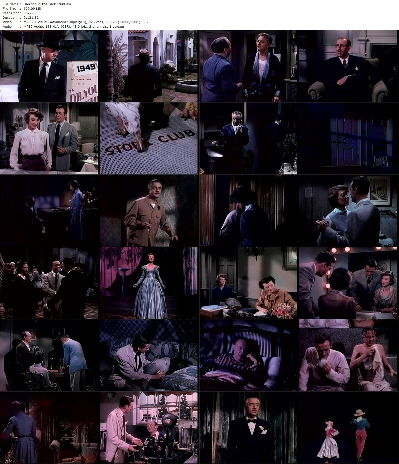 Dancing in the Dark (1949) Irving Reis, William Powell, Mark Stevens, Betsy Drake-poster