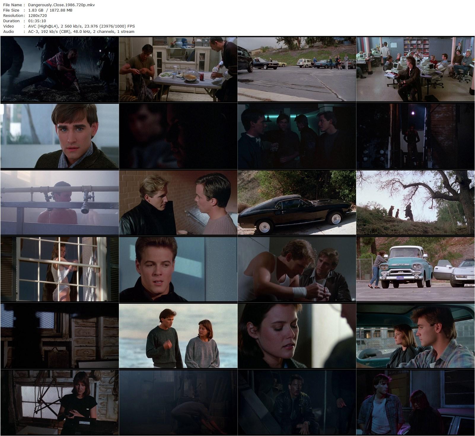 Dangerously Close (1986) Albert Pyun, John Stockwell, J. Eddie Peck, Carey Lowell-poster