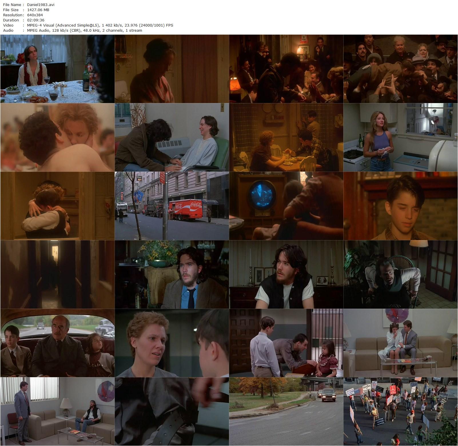 Daniel (1983) Sidney Lumet, Timothy Hutton, Mandy Patinkin, Lindsay Crouse-poster