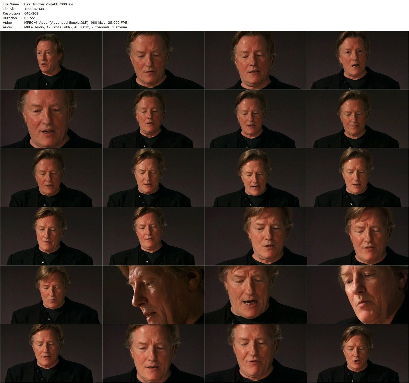 The Himmler Project AKA Das Himmler Projekt (2000) Romuald Karmakar, Manfred Zapatka-poster