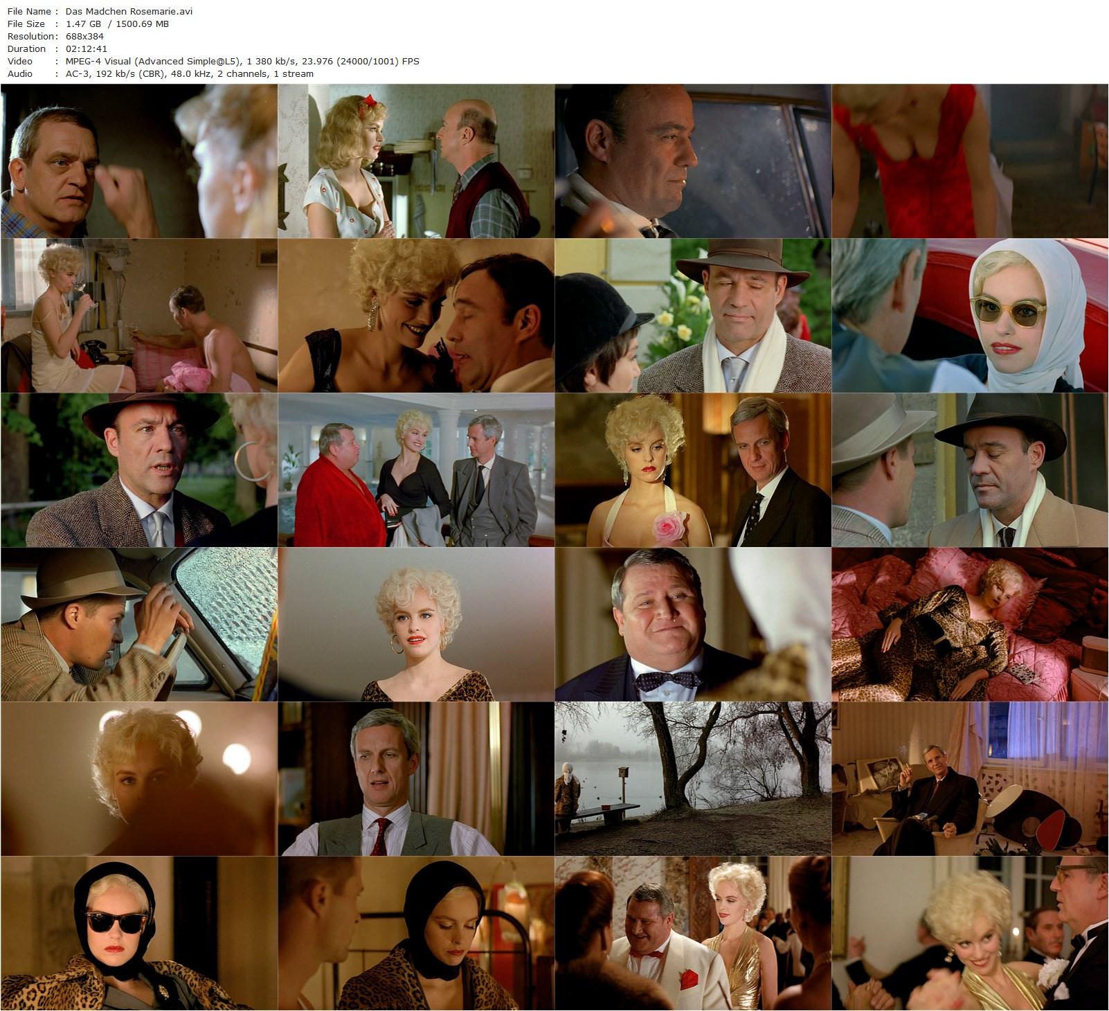 The Girl Rosemarie AKA Das Mädchen Rosemarie (1996) Bernd Eichinger, Nina Hoss, Heiner Lauterbach, Mathieu Carrière-poster