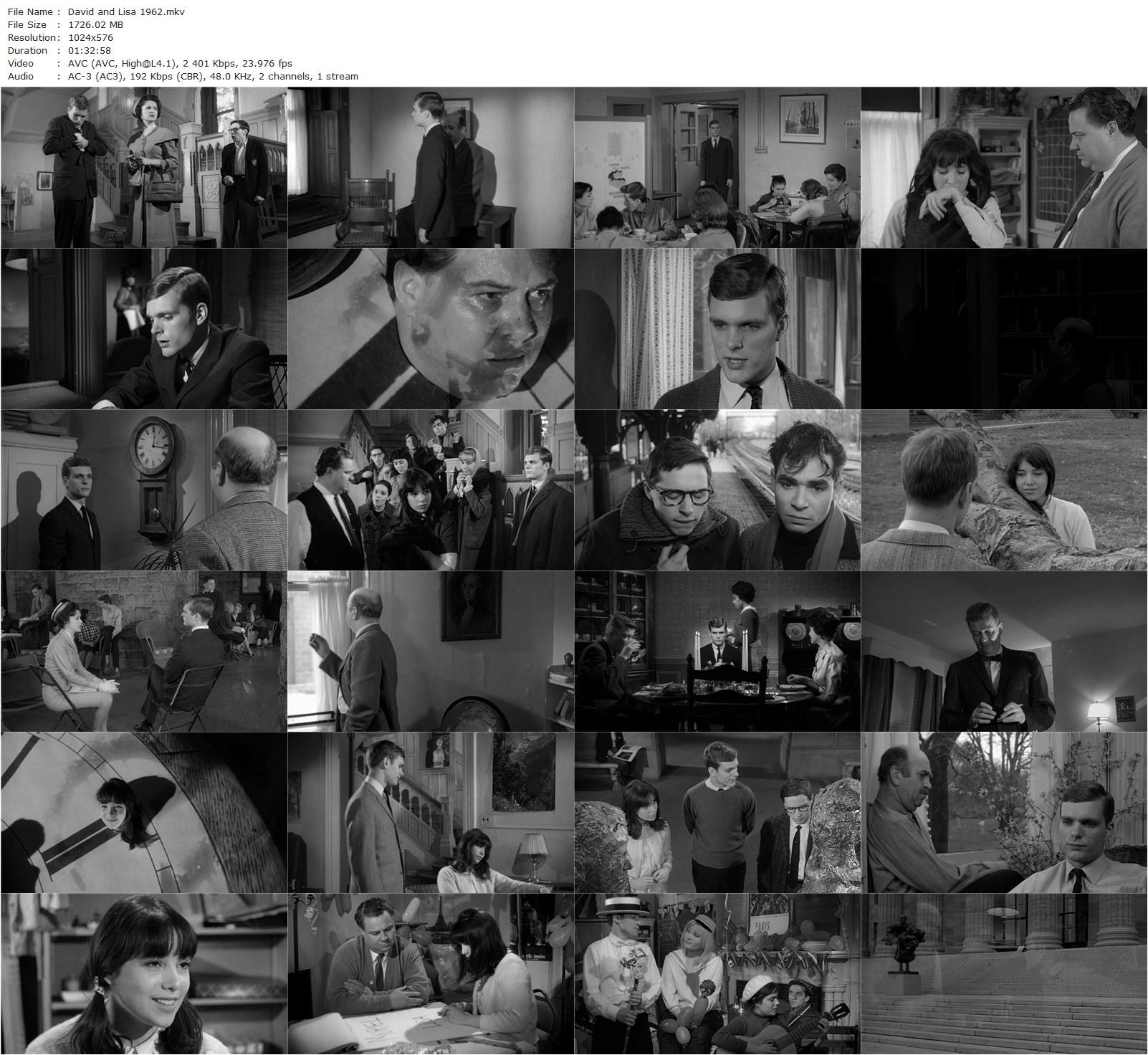 David and Lisa (1962) Frank Perry, Keir Dullea, Janet Margolin, Howard Da Silva-poster