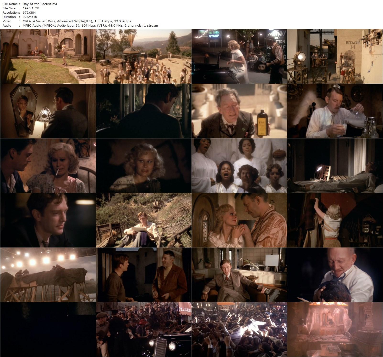 The Day of the Locust (1975) John Schlesinger, Donald Sutherland, Karen Black, Burgess Meredith-poster